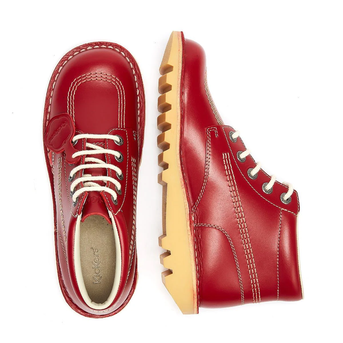 Kickers - 1-KF0000101RCO MENS KICK HI RED LEATHER - Image 6