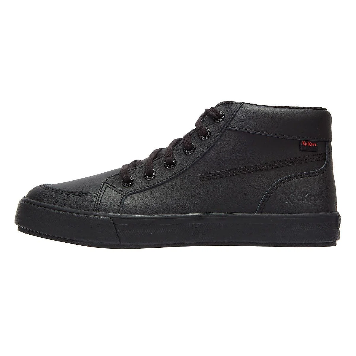 Kickers Tovni Hi Leather Mens Black Shoes - 116225 - Image 5