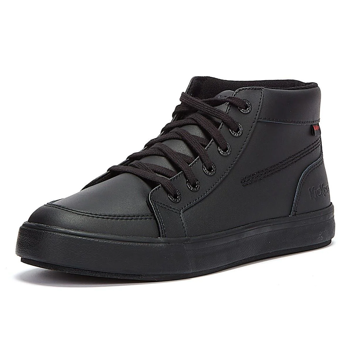 Kickers Tovni Hi Leather Mens Black Shoes - 116225 - Image 7