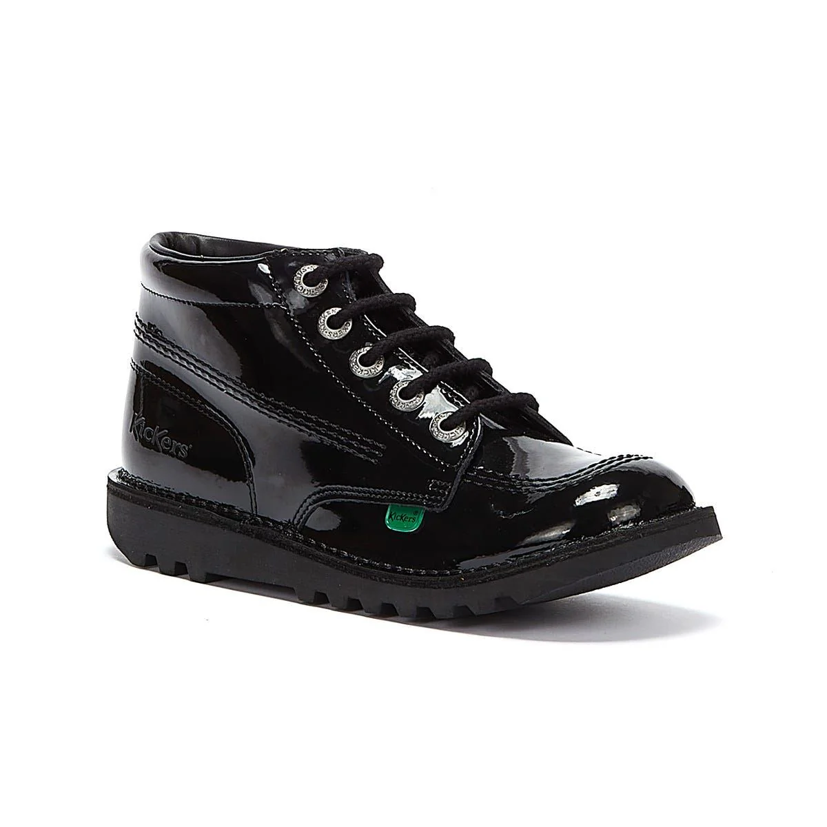 Kickers Youth Kick Hi Black Patent - Image 2