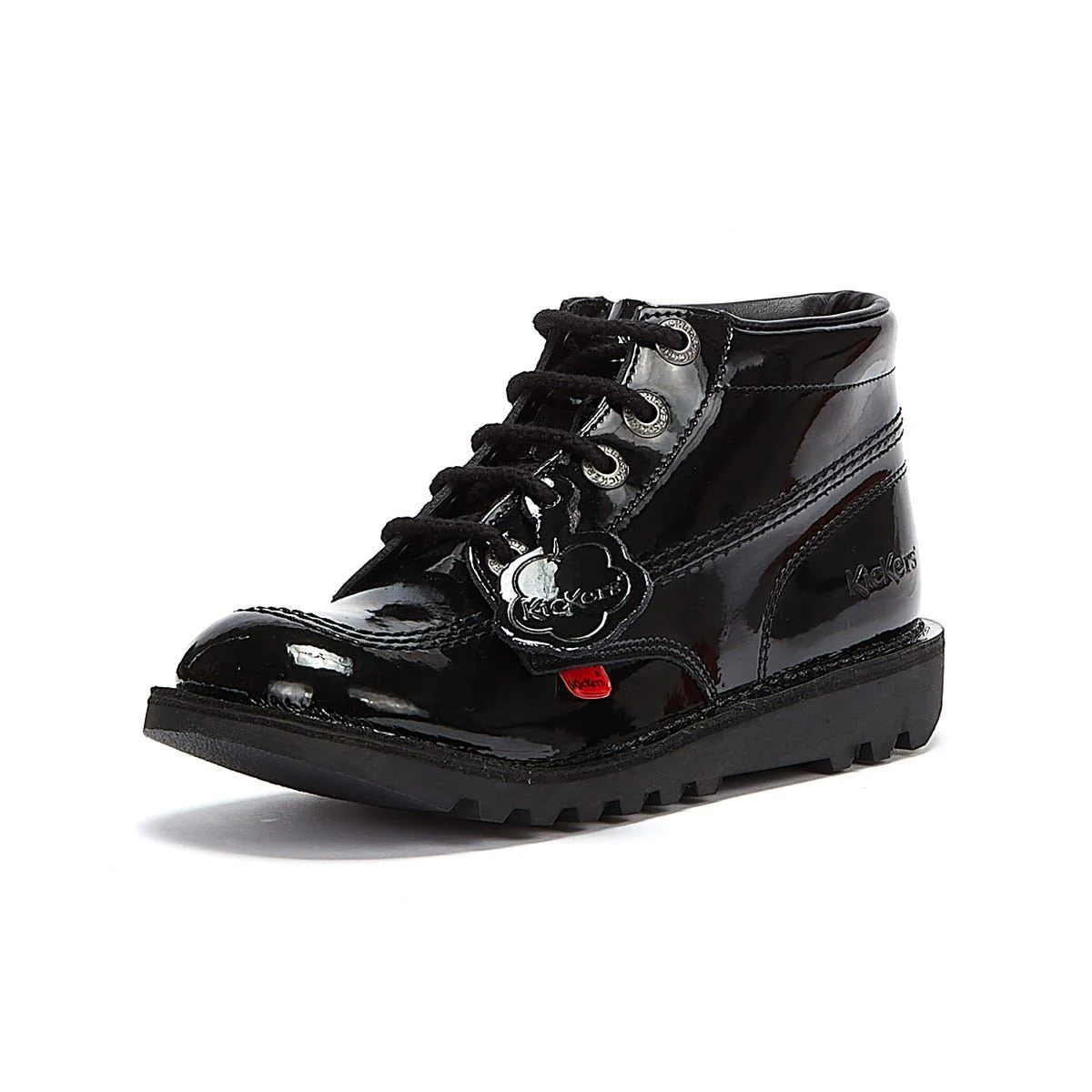 Kickers Youth Kick Hi Black Patent - Image 3