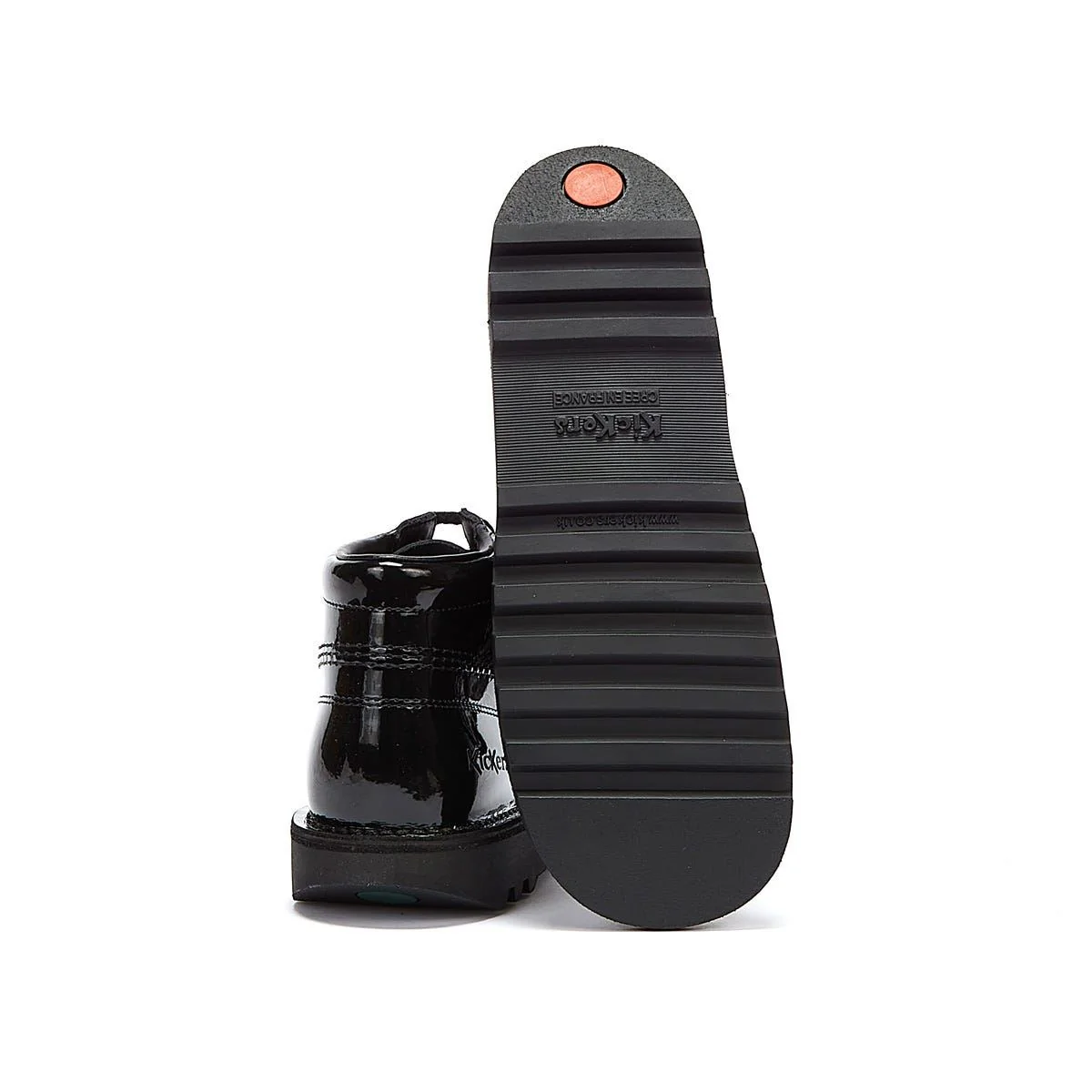 Kickers Youth Kick Hi Black Patent - Image 4