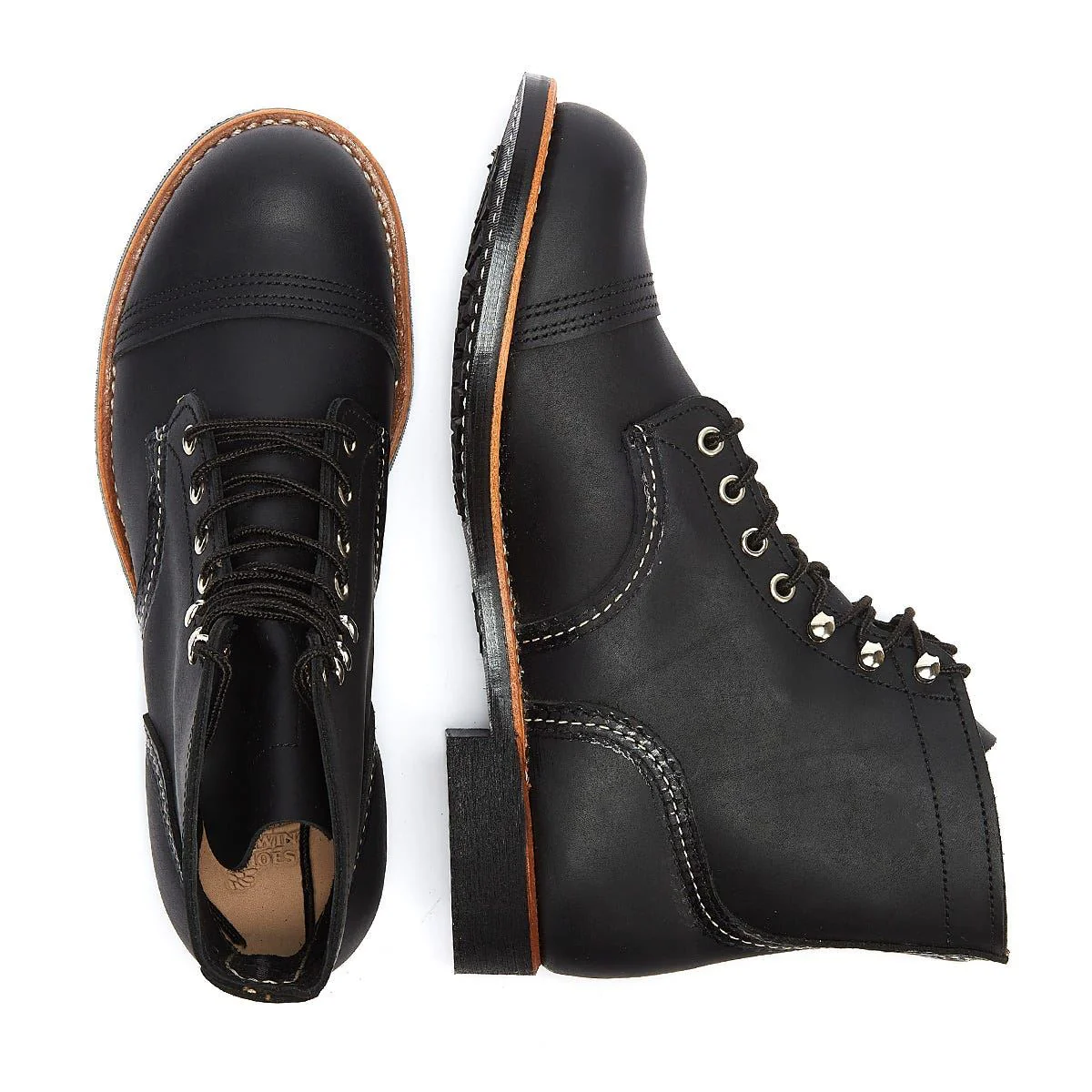RED WING 8084 MENS IRON RANGER BLACK HARNESS LEATHER - Image 6