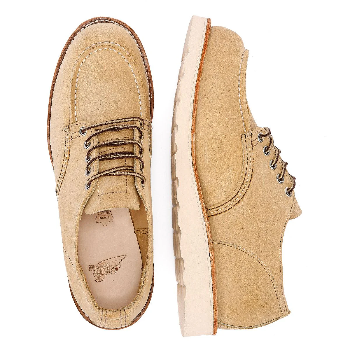 RED WING 8079 MENS SHOP MOC SAND SUEDE - Image 6