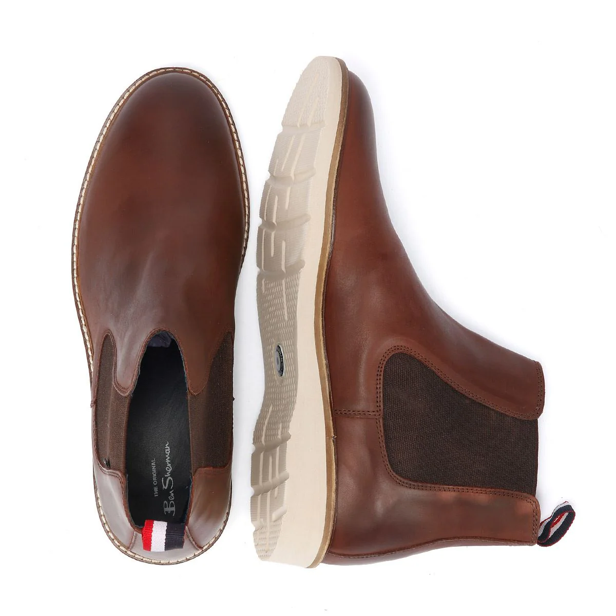 Ben Sherman Hampton Leather Men's Burgundy Boots - Image 8