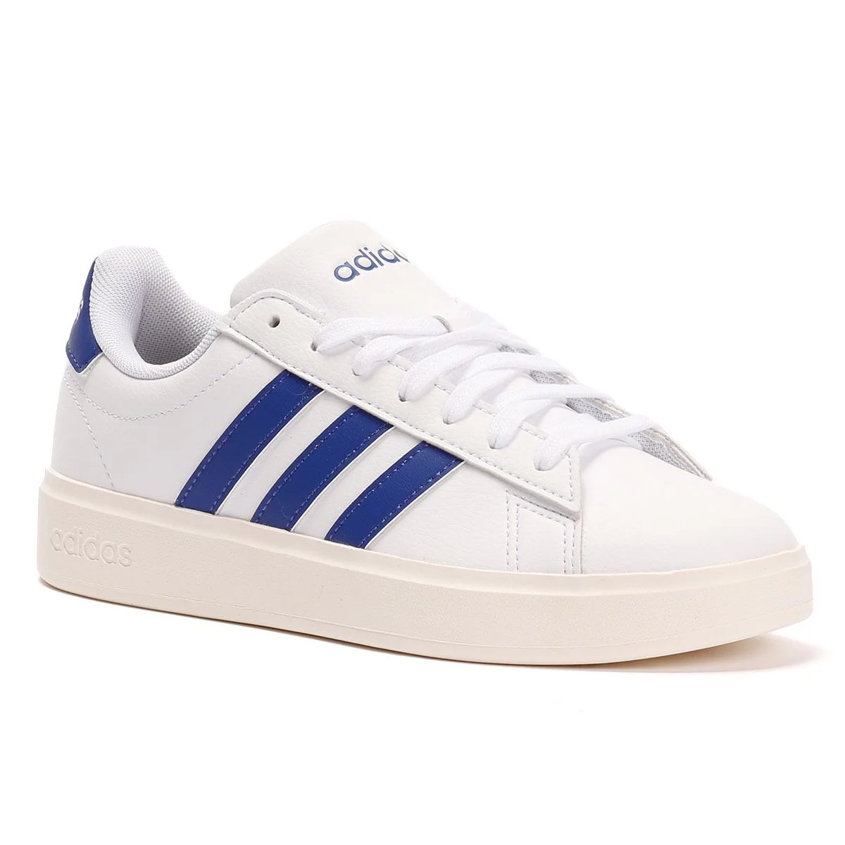 Adidas Grand Court 2.0 White/Blue Trainers - Image 2