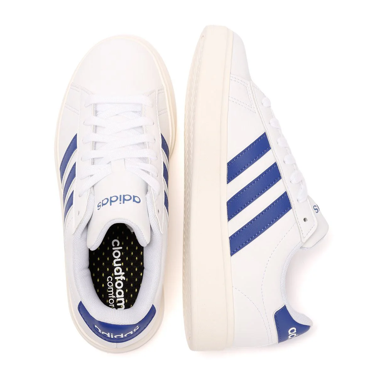 Adidas Grand Court 2.0 White/Blue Trainers - Image 8