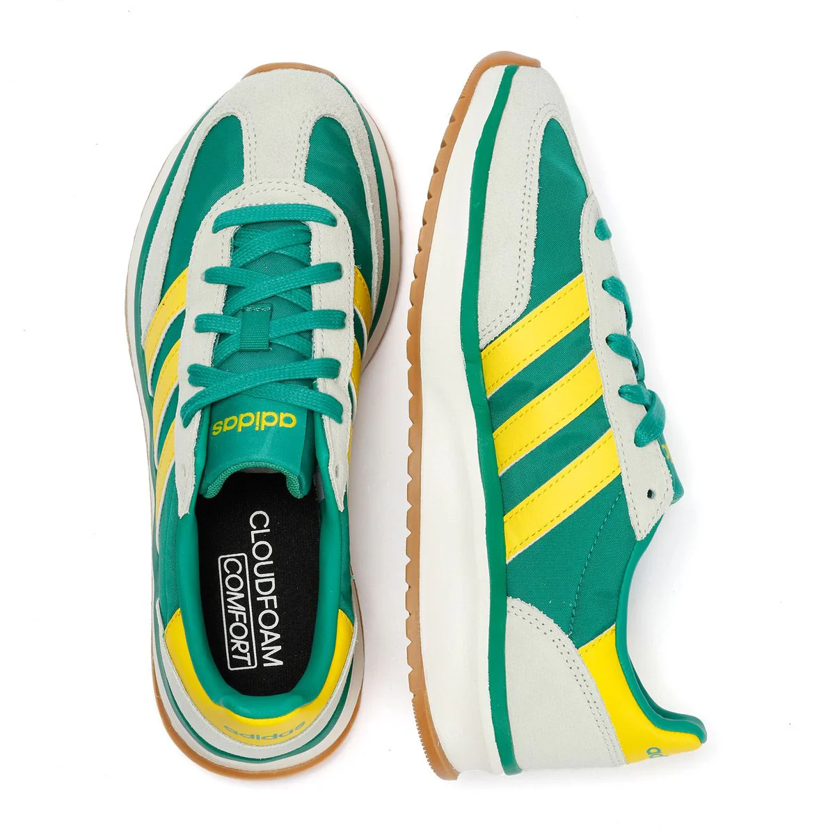Adidas Run 70s 2.0 Women's Court Green/ Yellow Trainers - Image 8