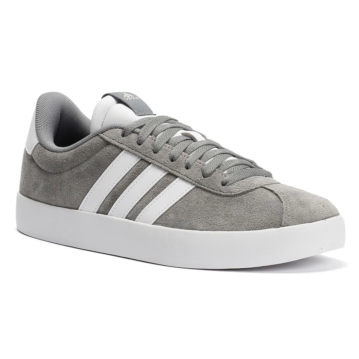 Adidas VL Court 3.0 Leather Men's Grey/White Trainers - Image 2