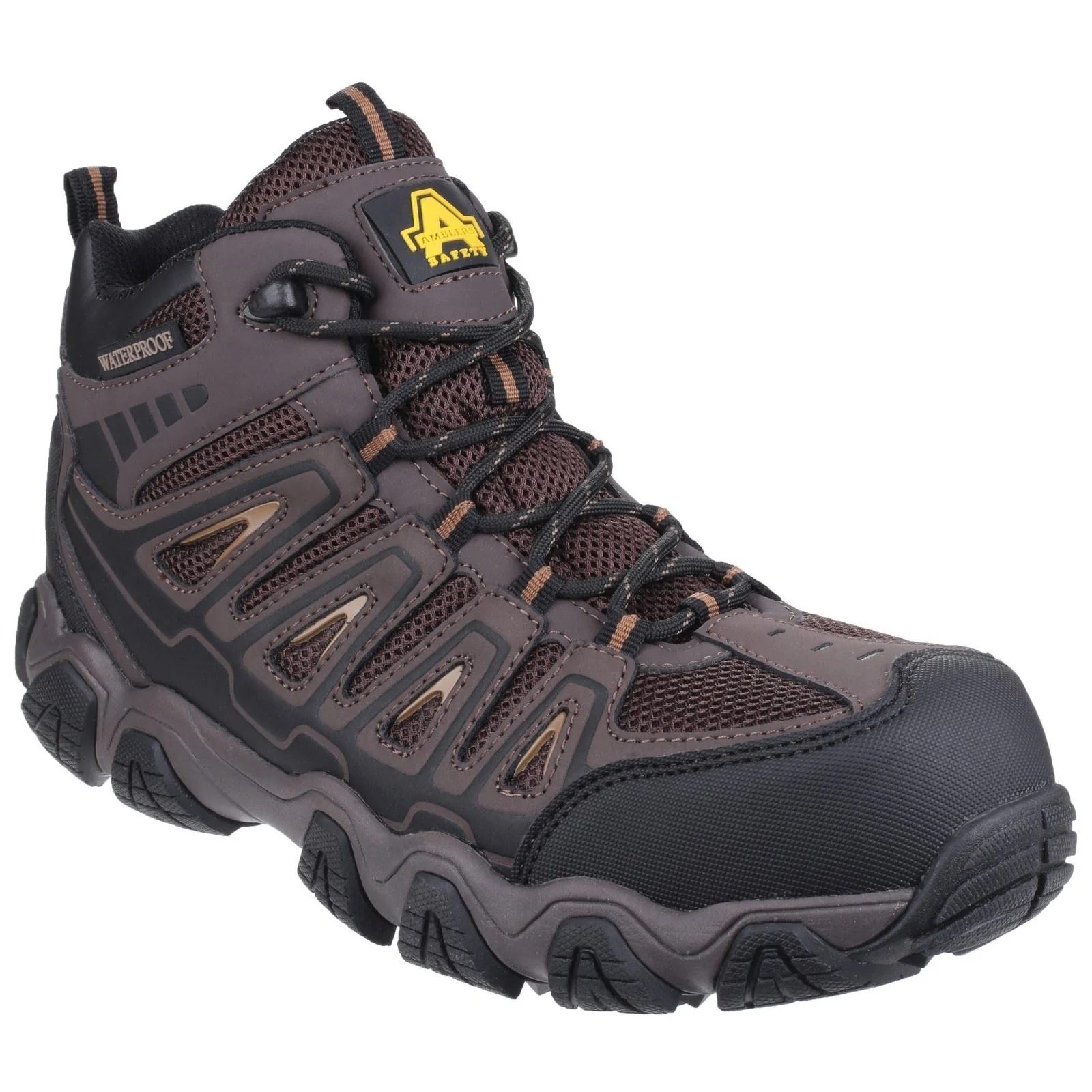 Amblers Safety Men's AS801 Rockingham Waterproof Non-Metal Safety Hiker in Brown