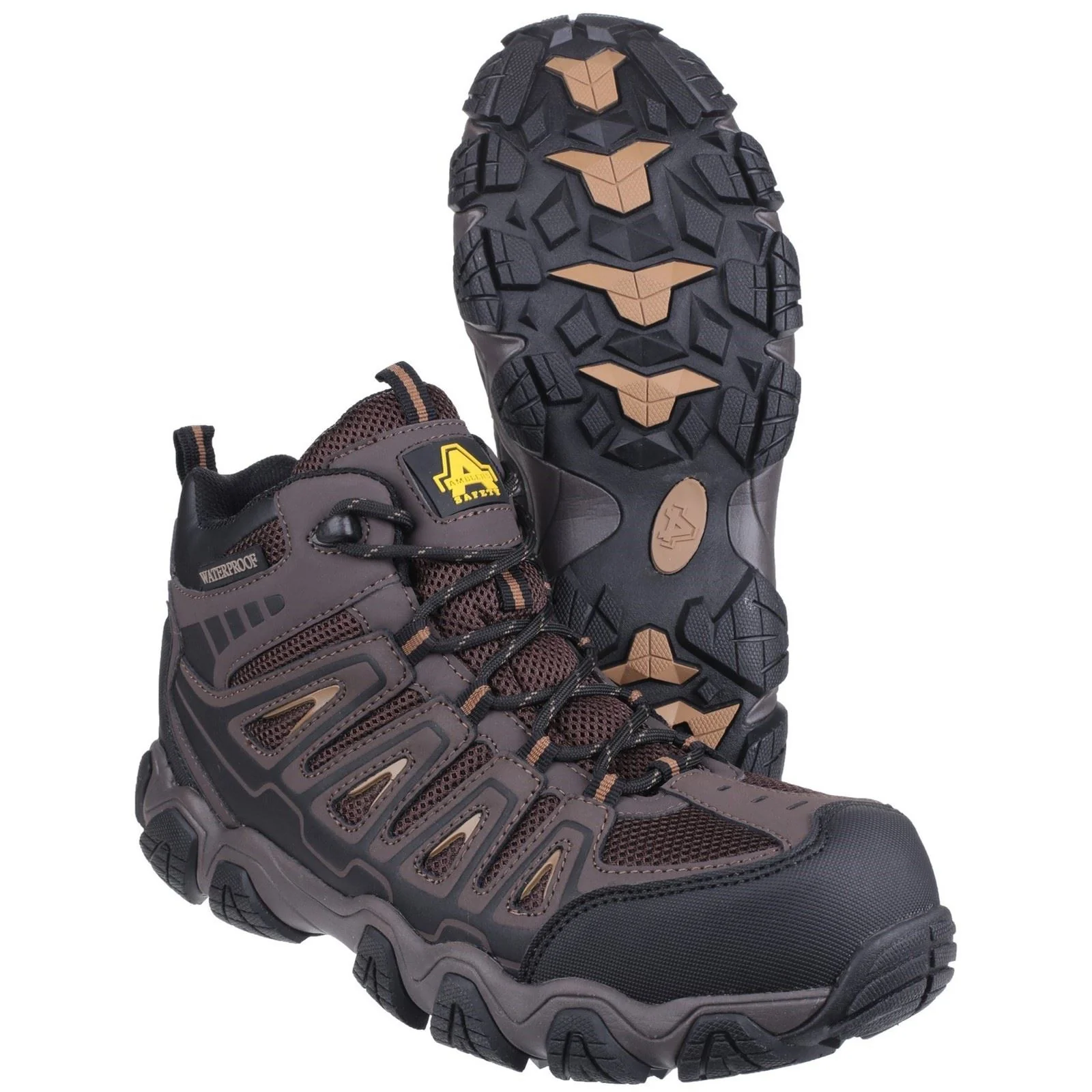 Amblers Safety Men's AS801 Rockingham Waterproof Non-Metal Safety Hiker in Brown - Image 3