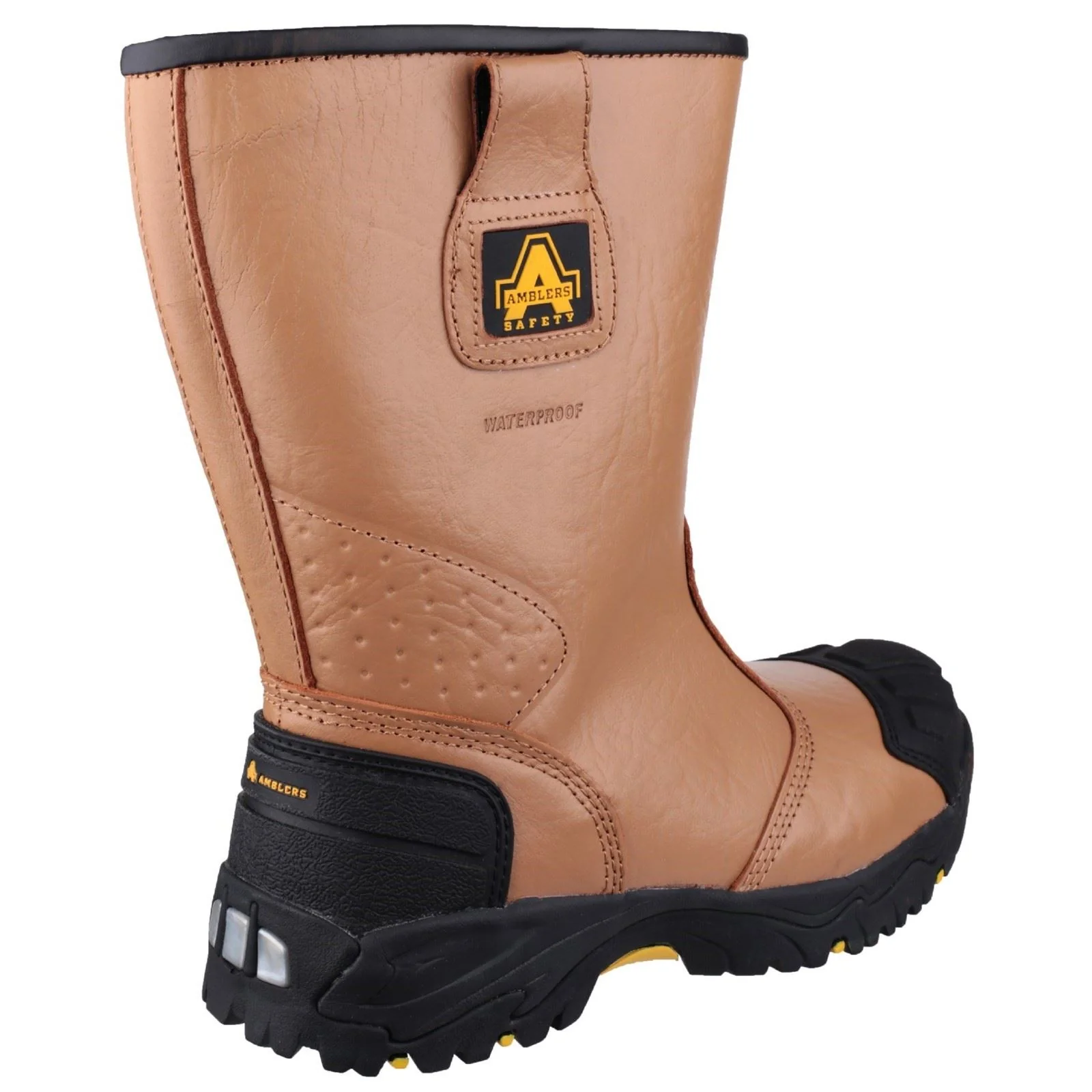 Amblers Safety Men's FS143 Waterproof pull on Safety Rigger Boot in Tan - Image 2