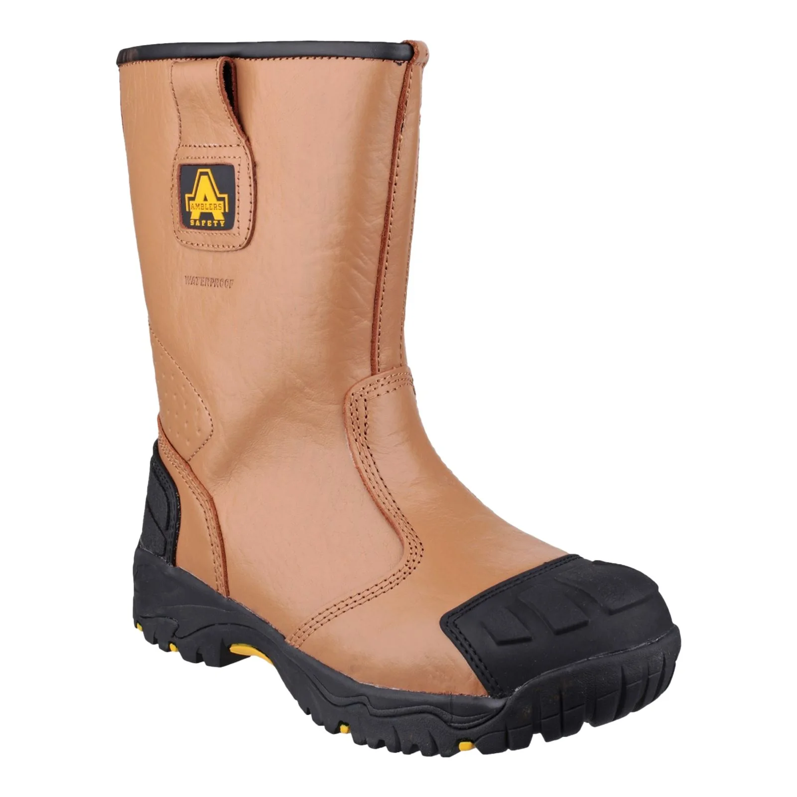 Amblers Safety Men's FS143 Waterproof pull on Safety Rigger Boot in Tan - Image 6