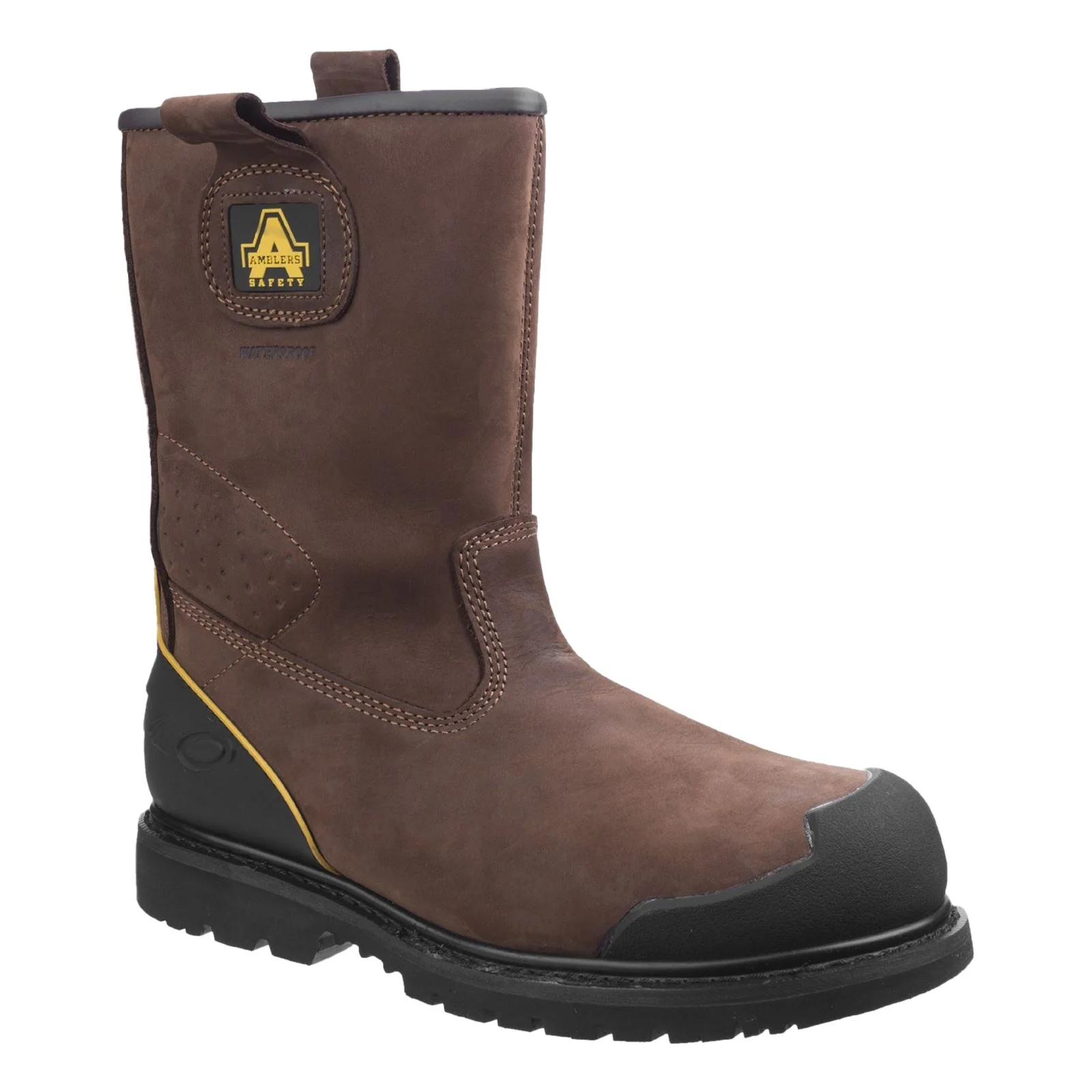 Amblers Safety Men's FS223 Goodyear Welted Waterproof Pull on Industrial Safety Boot in Brown - Image 6