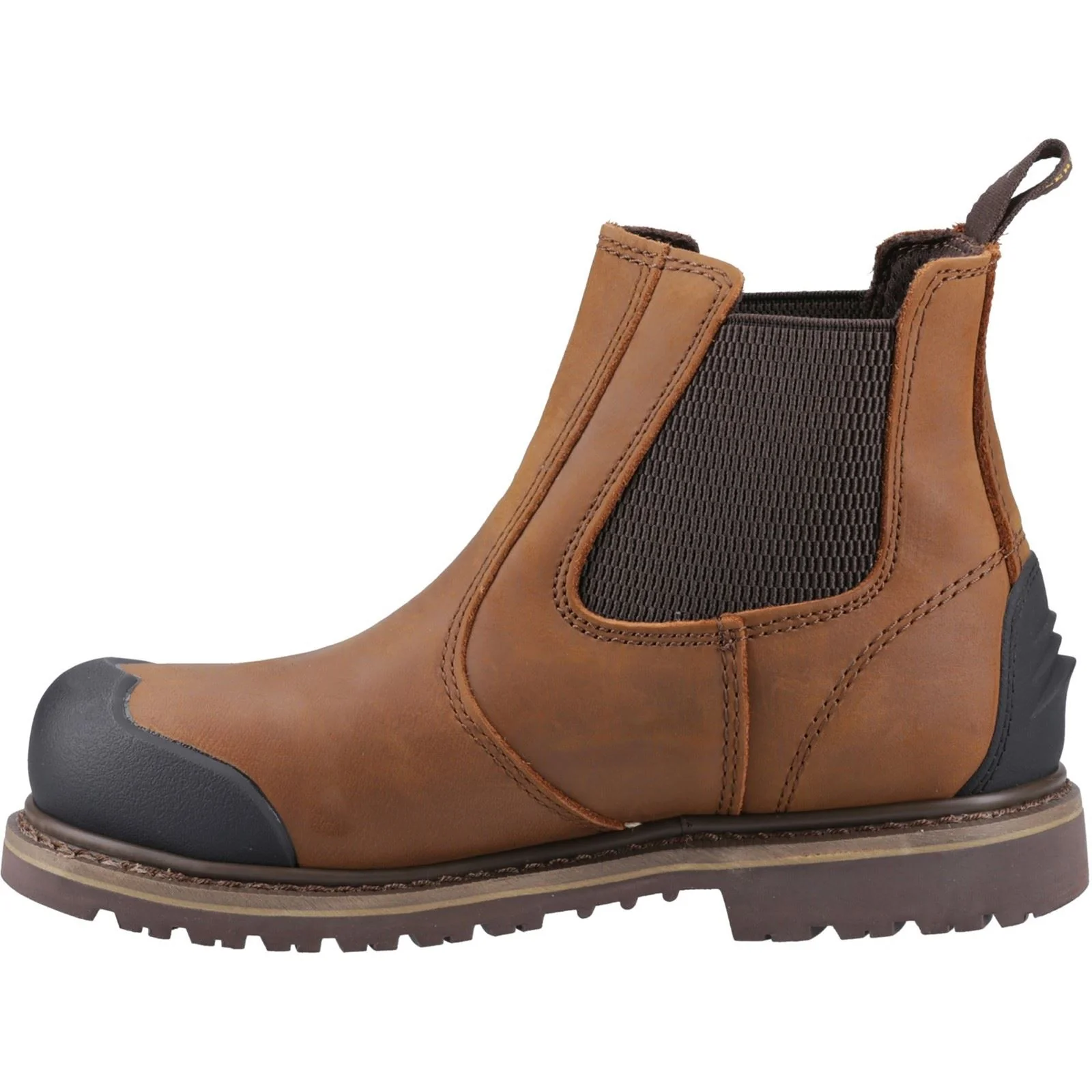Amblers Safety Men's FS225 Goodyear Welted Waterproof Pull On Chelsea Safety Boot in Brown - Image 4