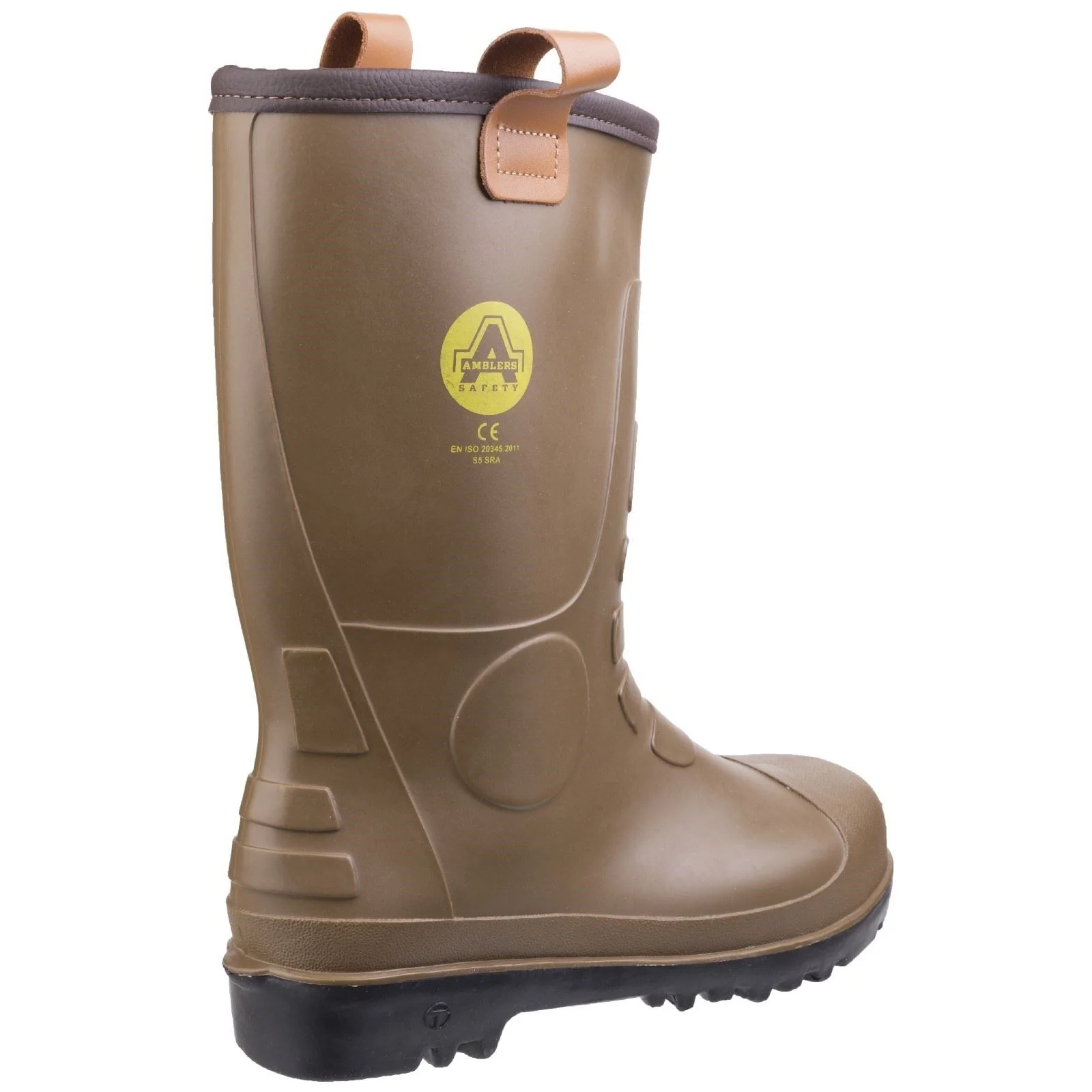 Amblers Safety FS95 Waterproof PVC Pull on Safety Rigger Boot in Tan - Image 2