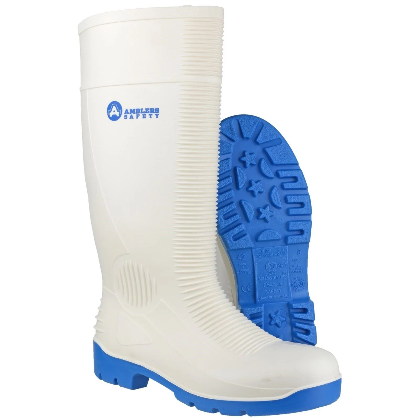 Amblers Safety FS98 Steel Toe Food Safety Wellington in White - Image 3