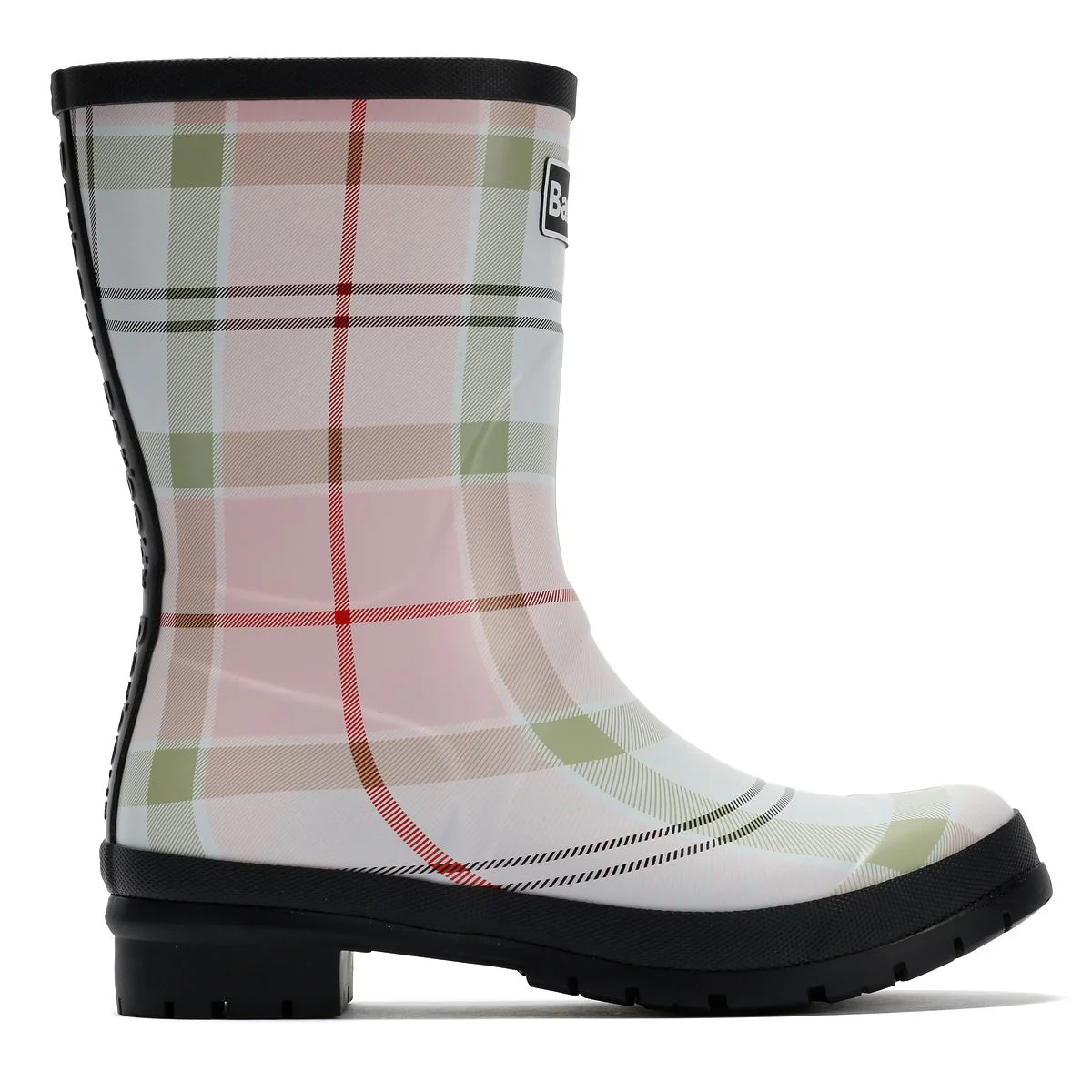 Barbour Banbury Mid Cut Women's Cherry Blossom Tartan Wellington Boots - Image 5