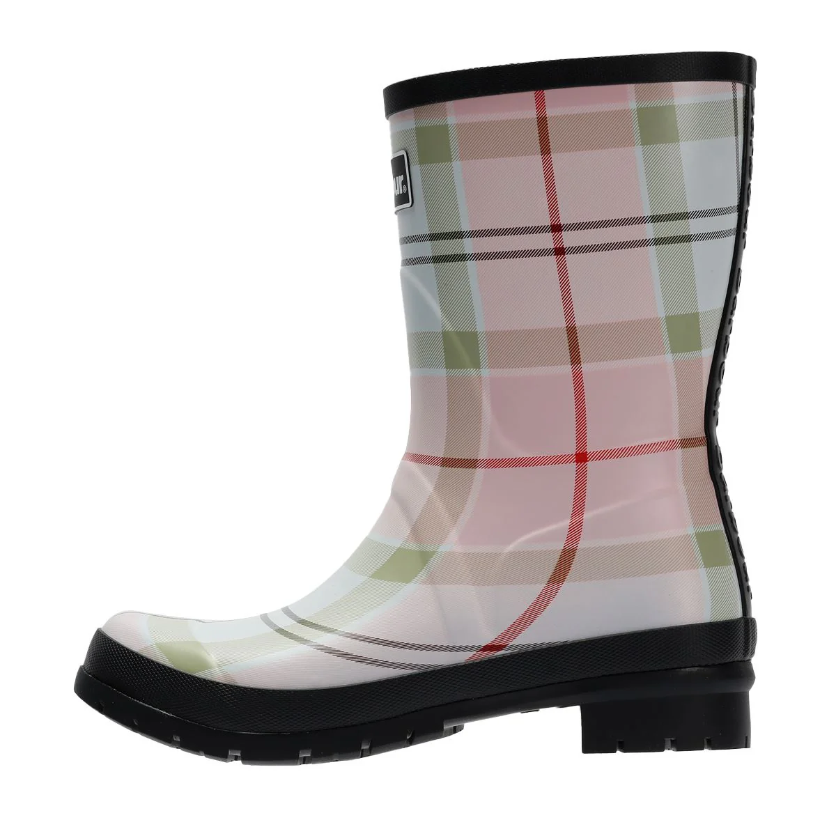 Barbour Banbury Mid Cut Women's Cherry Blossom Tartan Wellington Boots - Image 6