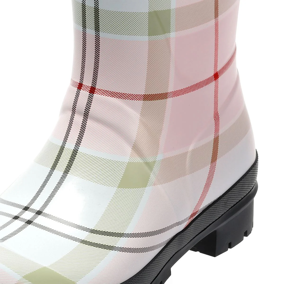 Barbour Banbury Mid Cut Women's Cherry Blossom Tartan Wellington Boots - Image 7
