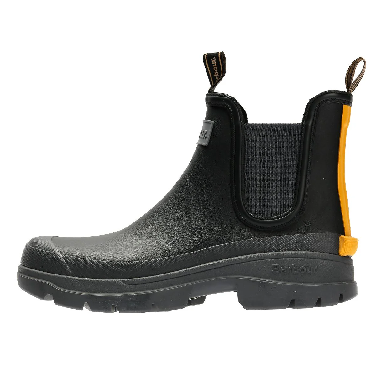 Barbour Nimbus Chelsea Men's Black/Ochre Wellington Boots - Image 6