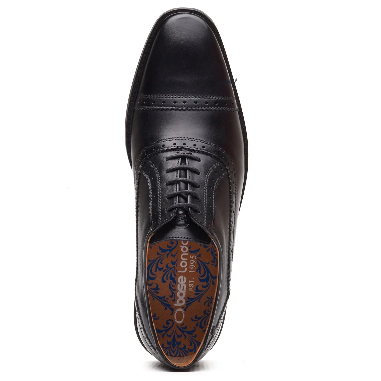 Base London Ascot Oxford Leather Men's Black Oxford Shoes - Image 4