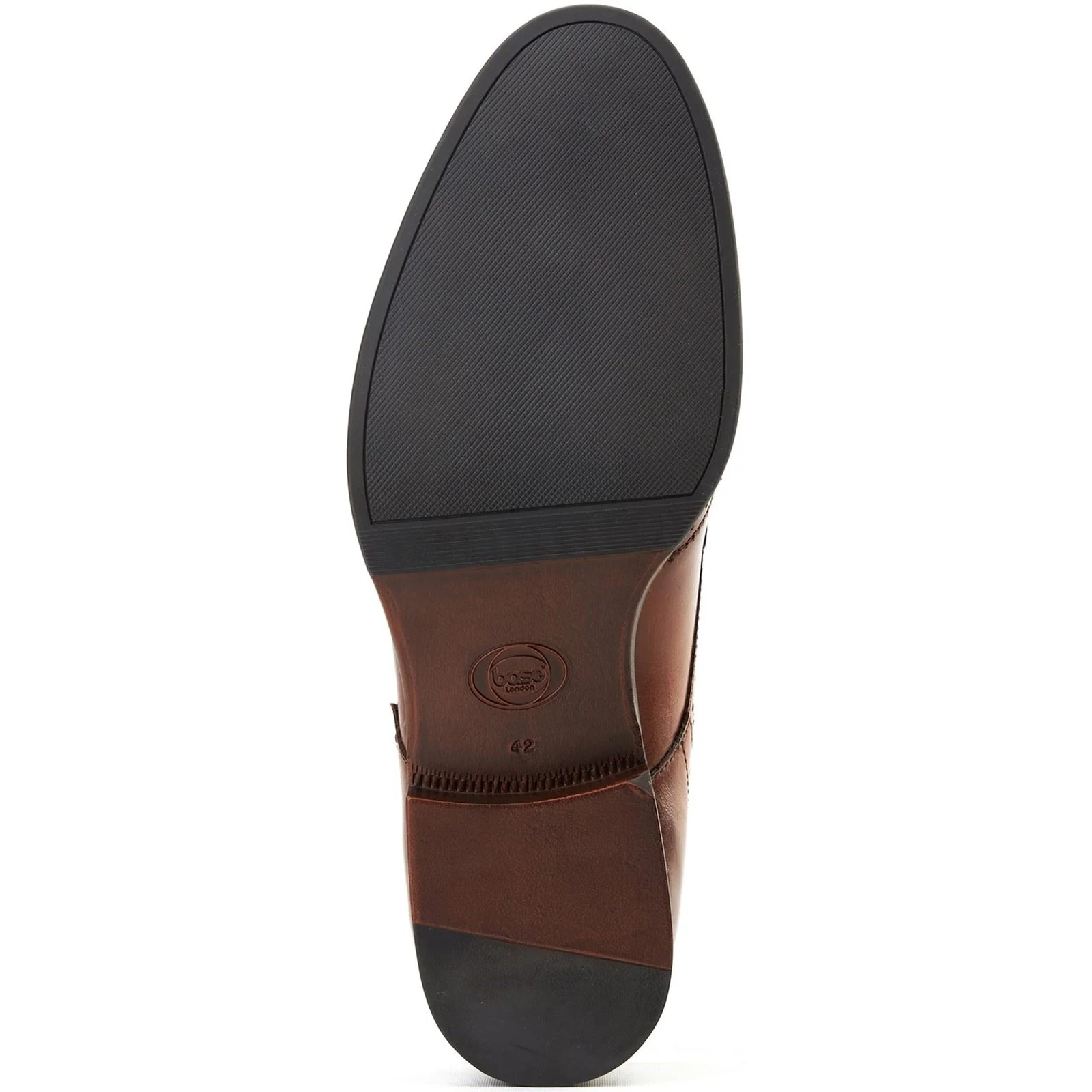 Base London Bell Leather Men's Burnt Tan Brogues Shoes - Image 3