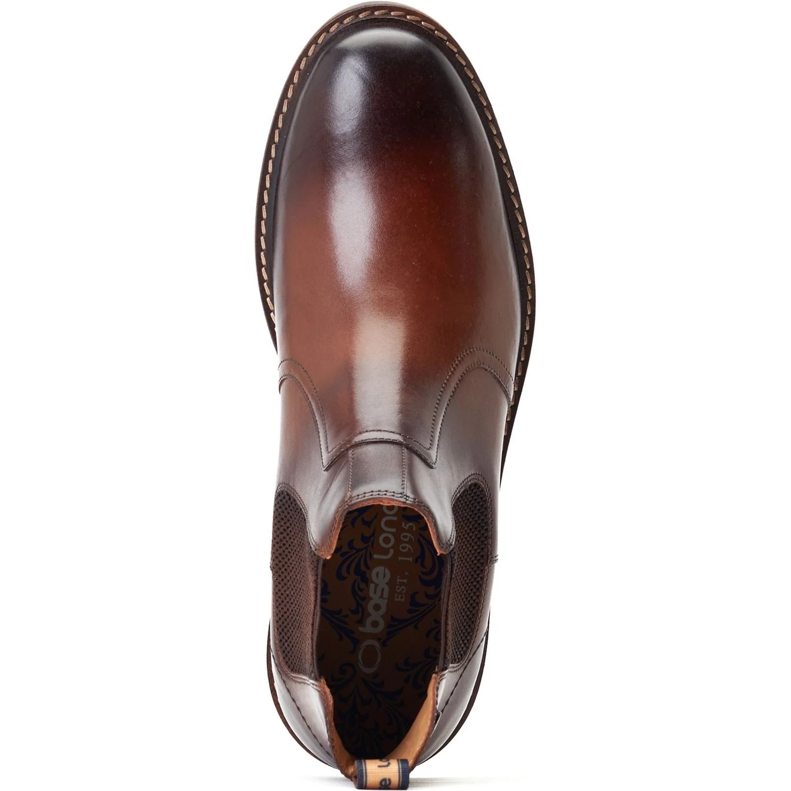 Base London Men's Bloom Chelsea Boot in Burnt Brown - Image 4