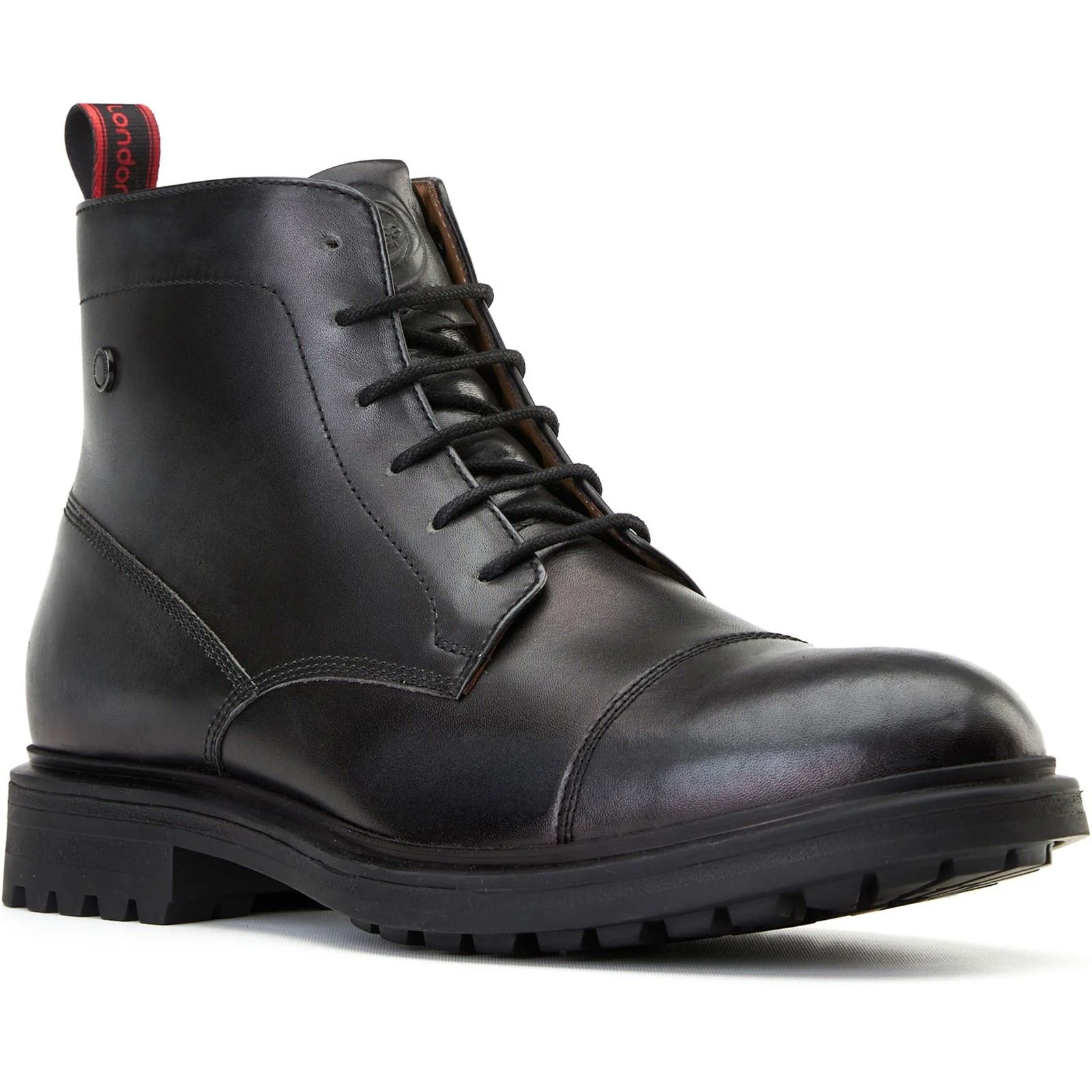 Base London Boulton Leather Men's Black Ankle Boots