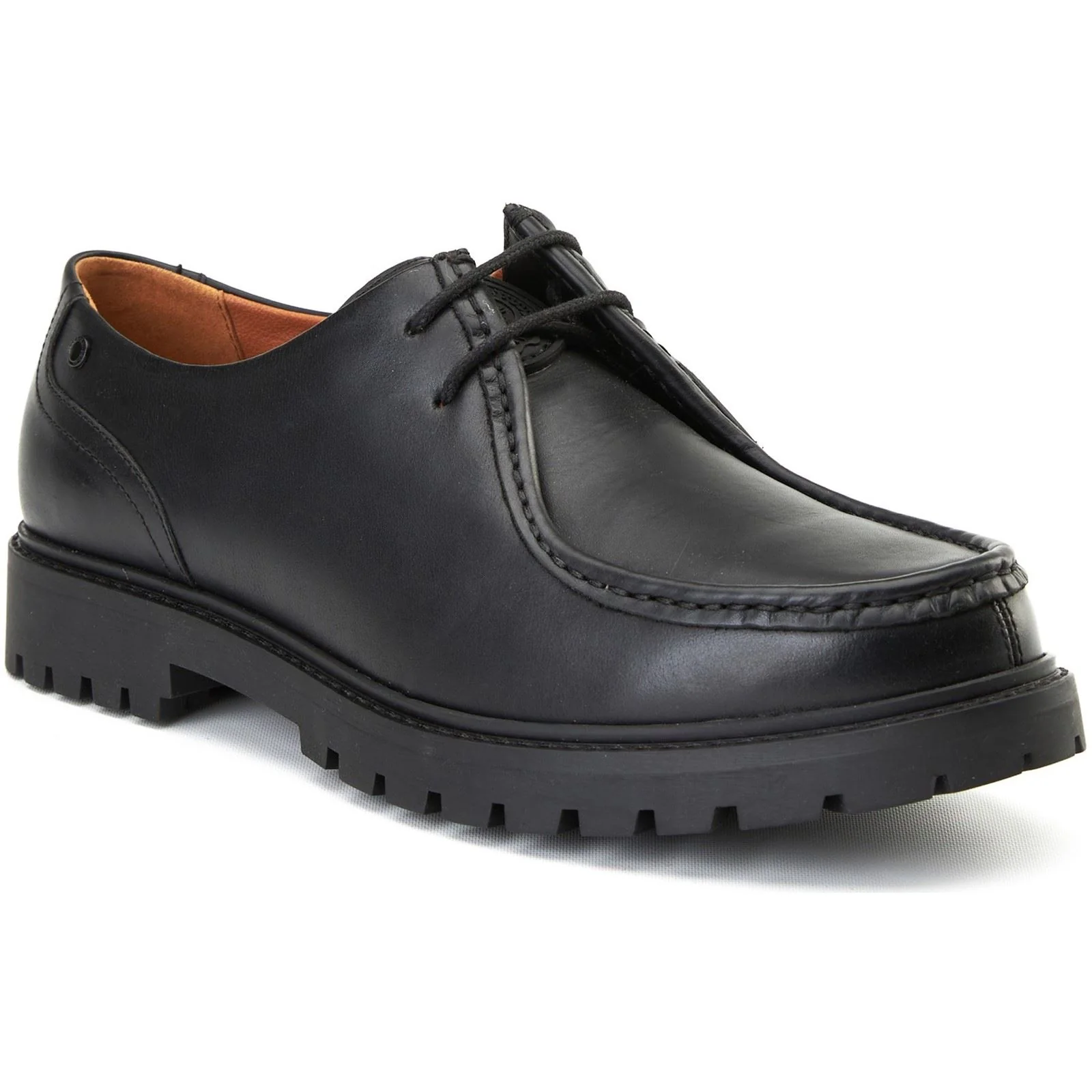Base London Carbon Leather Men's Black Moccasins Shoes