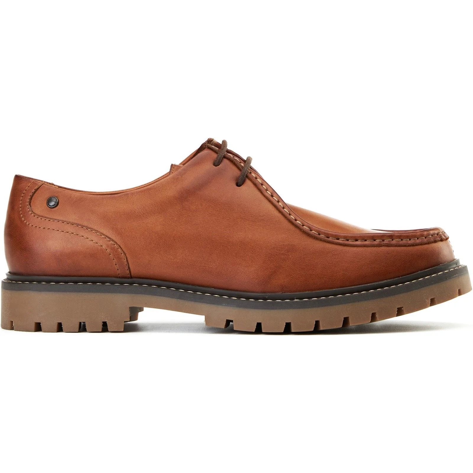 Base London Carbon Leather Men's Tan Moccasins Shoes - Image 5