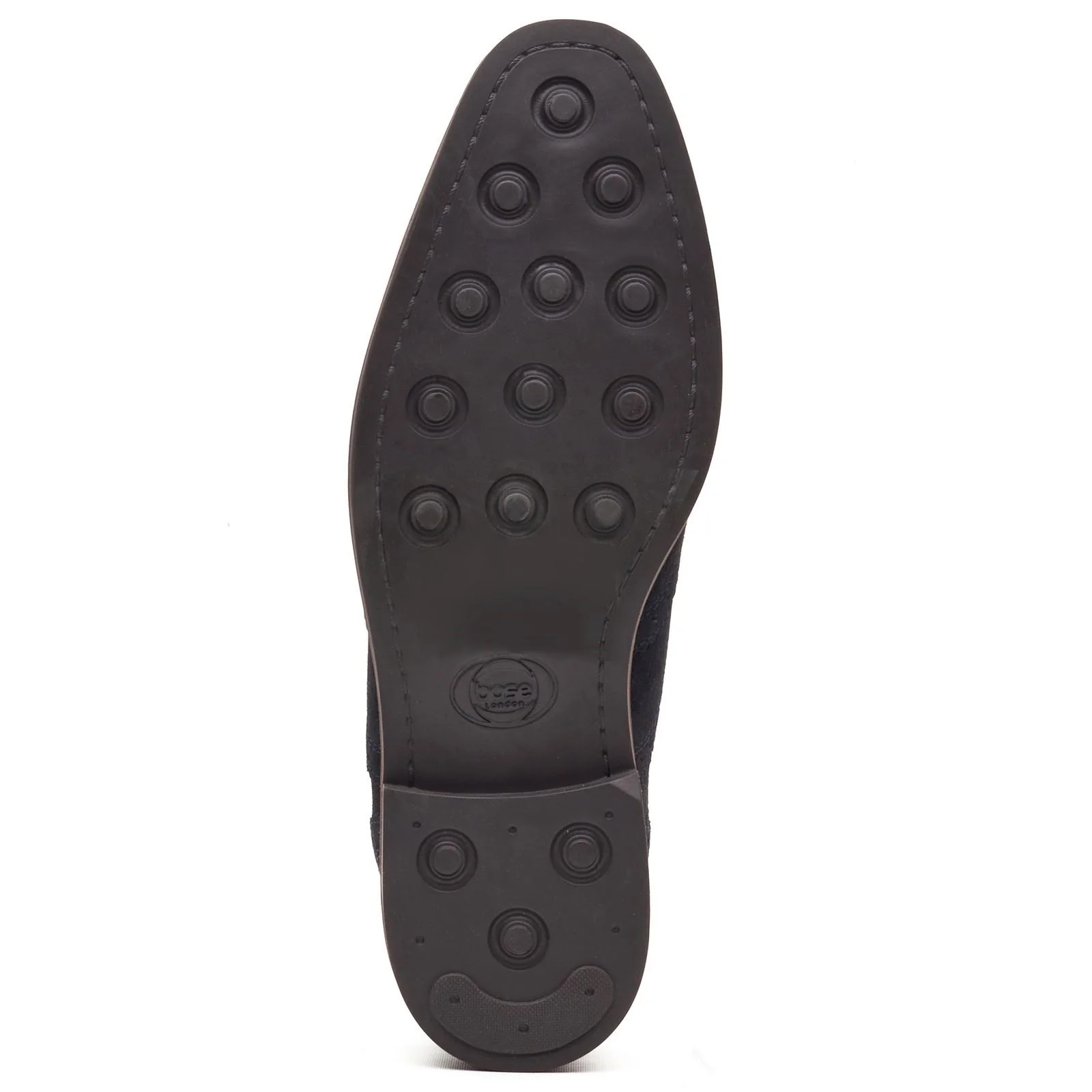 Base London Clarence Brogue Leather Men's Navy Brogues Shoes - Image 3