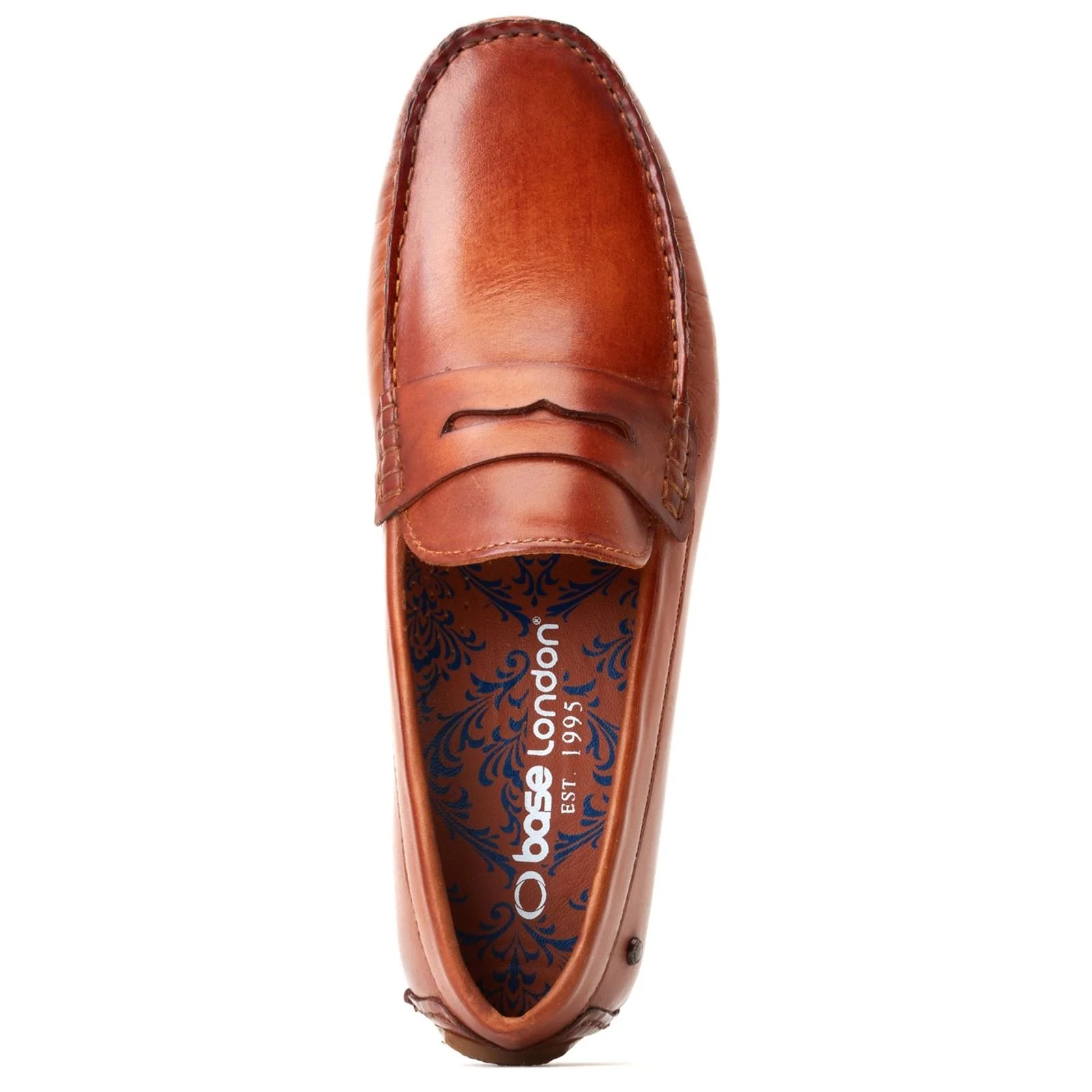 Base London Collins Driver Leather Men's Burnt Tan Loafers - Image 4