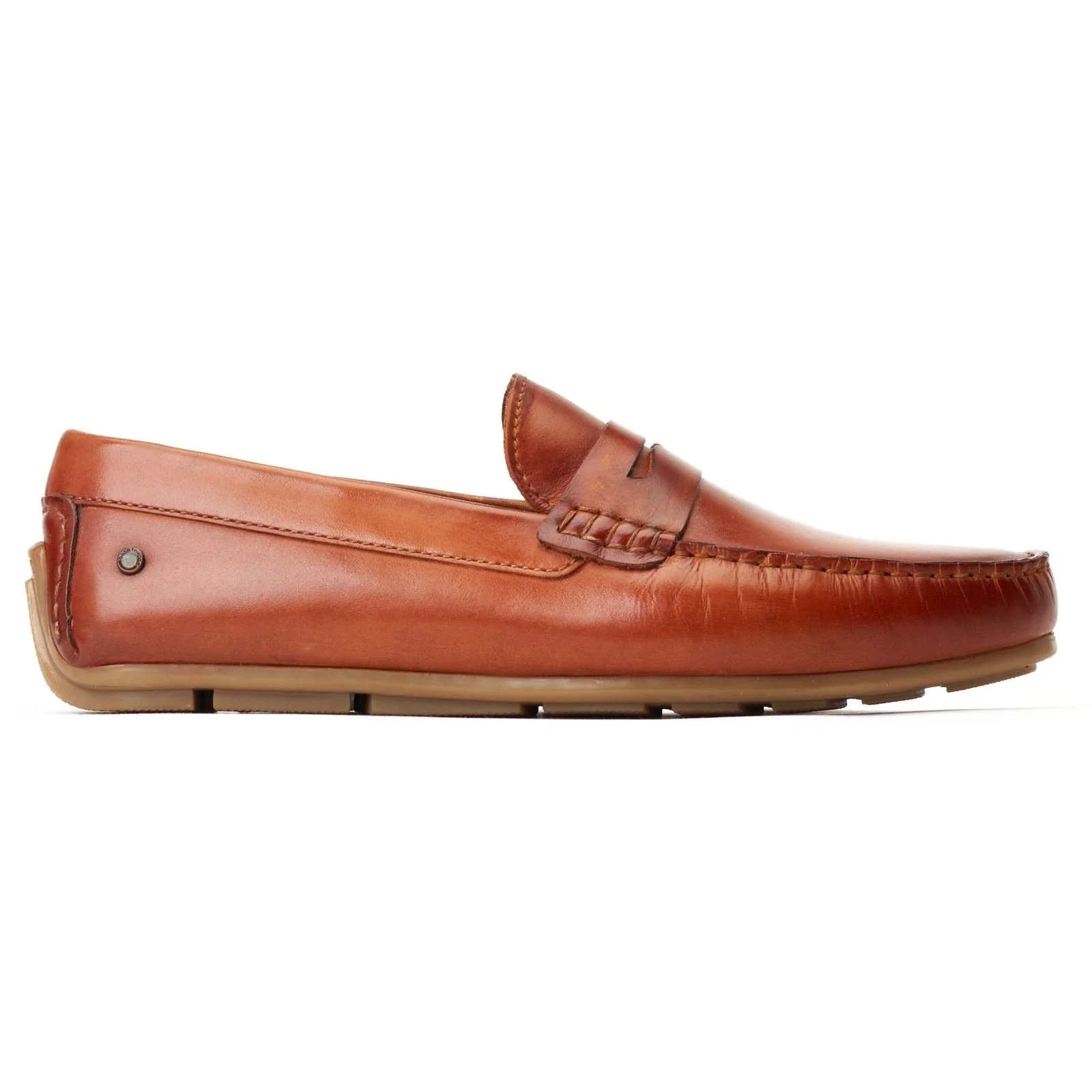 Base London Collins Driver Leather Men's Burnt Tan Loafers - Image 5