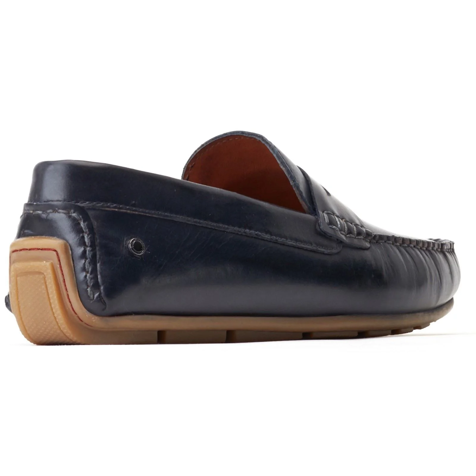 Base London Collins Leather Men's Navy Standard Loafers - Image 2