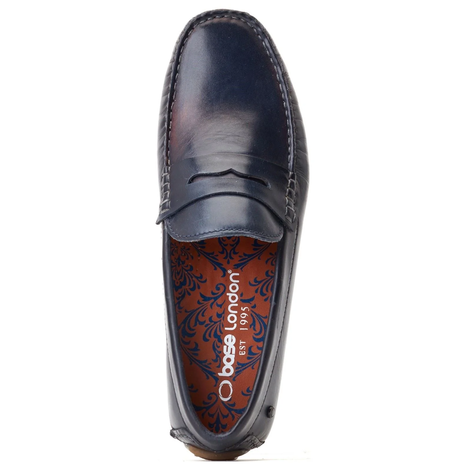 Base London Collins Leather Men's Navy Standard Loafers - Image 4