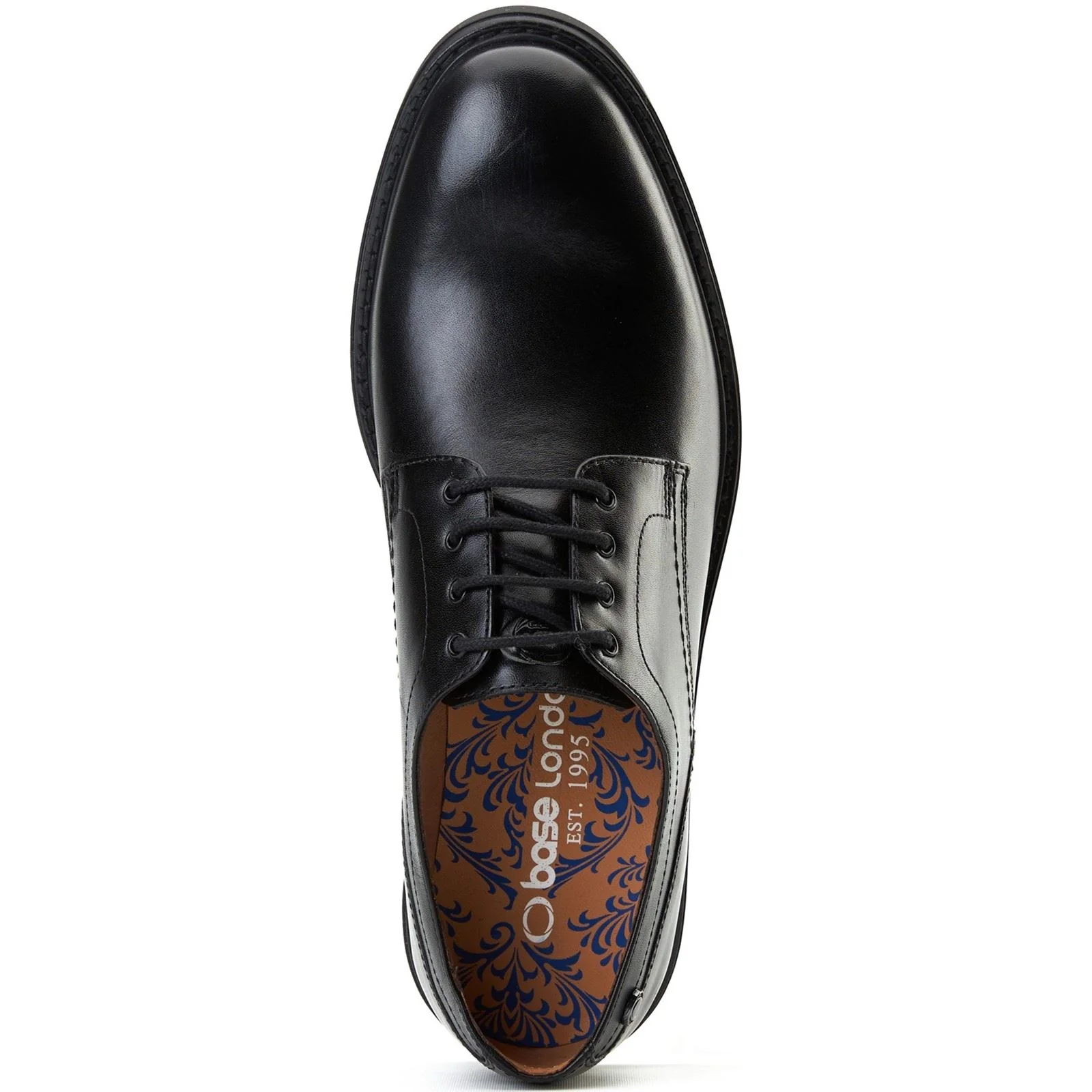Base London Durham Leather Men's Black Lace-Up Shoes - Image 4