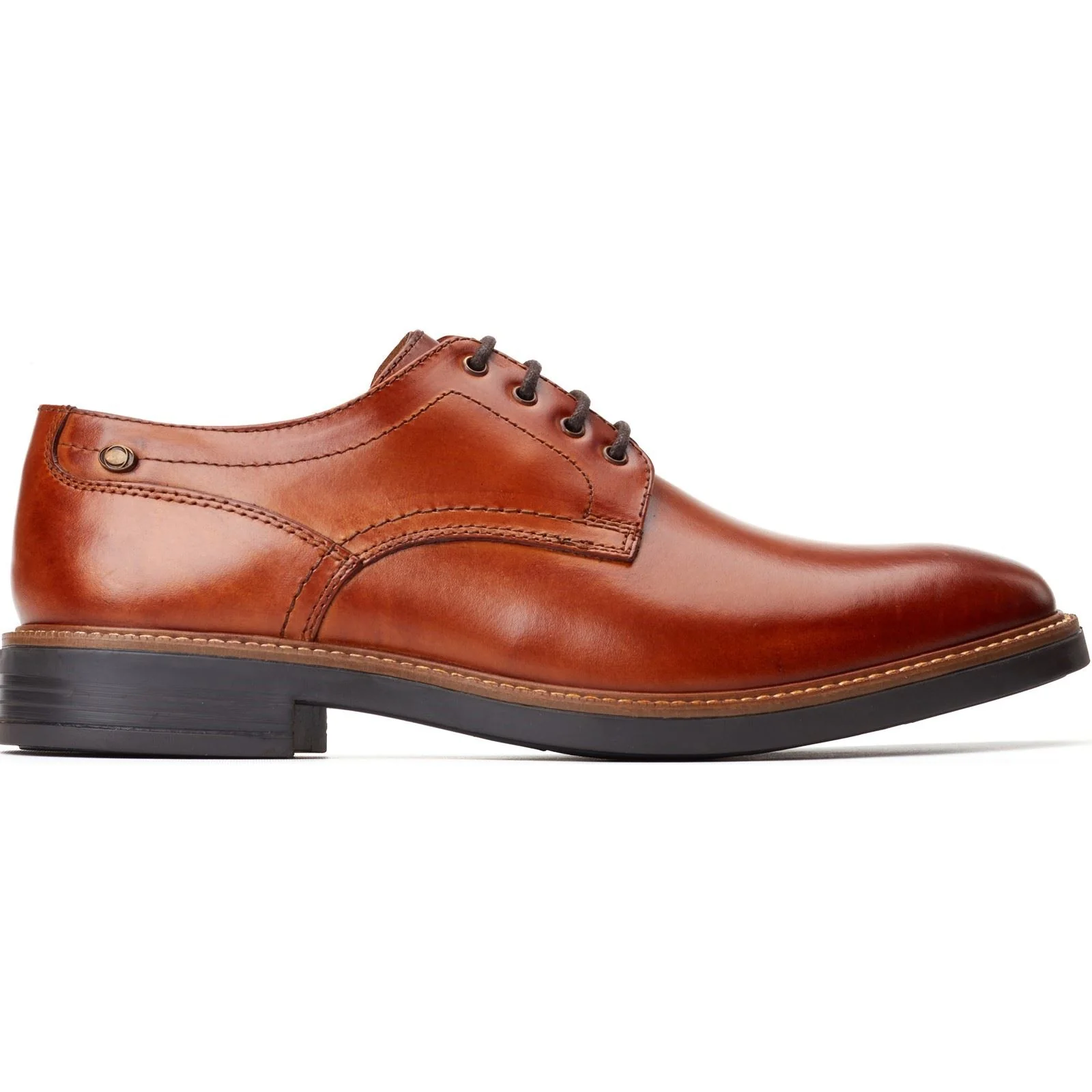 Base London Durham Leather Men's Burnt Tan Lace-Up Shoes - Image 5