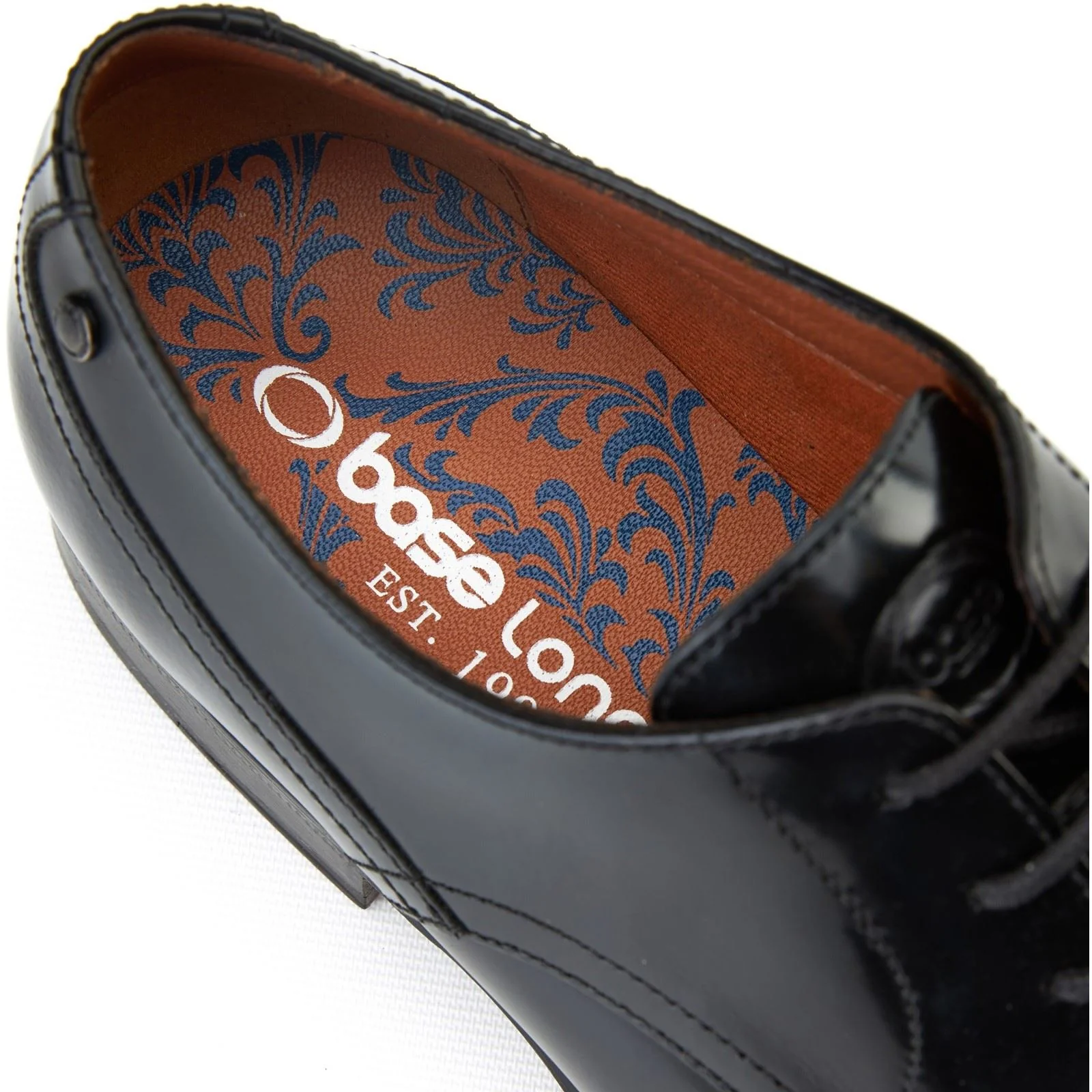 Base London Edison Leather Men's Black Lace-Up Shoes - Image 6