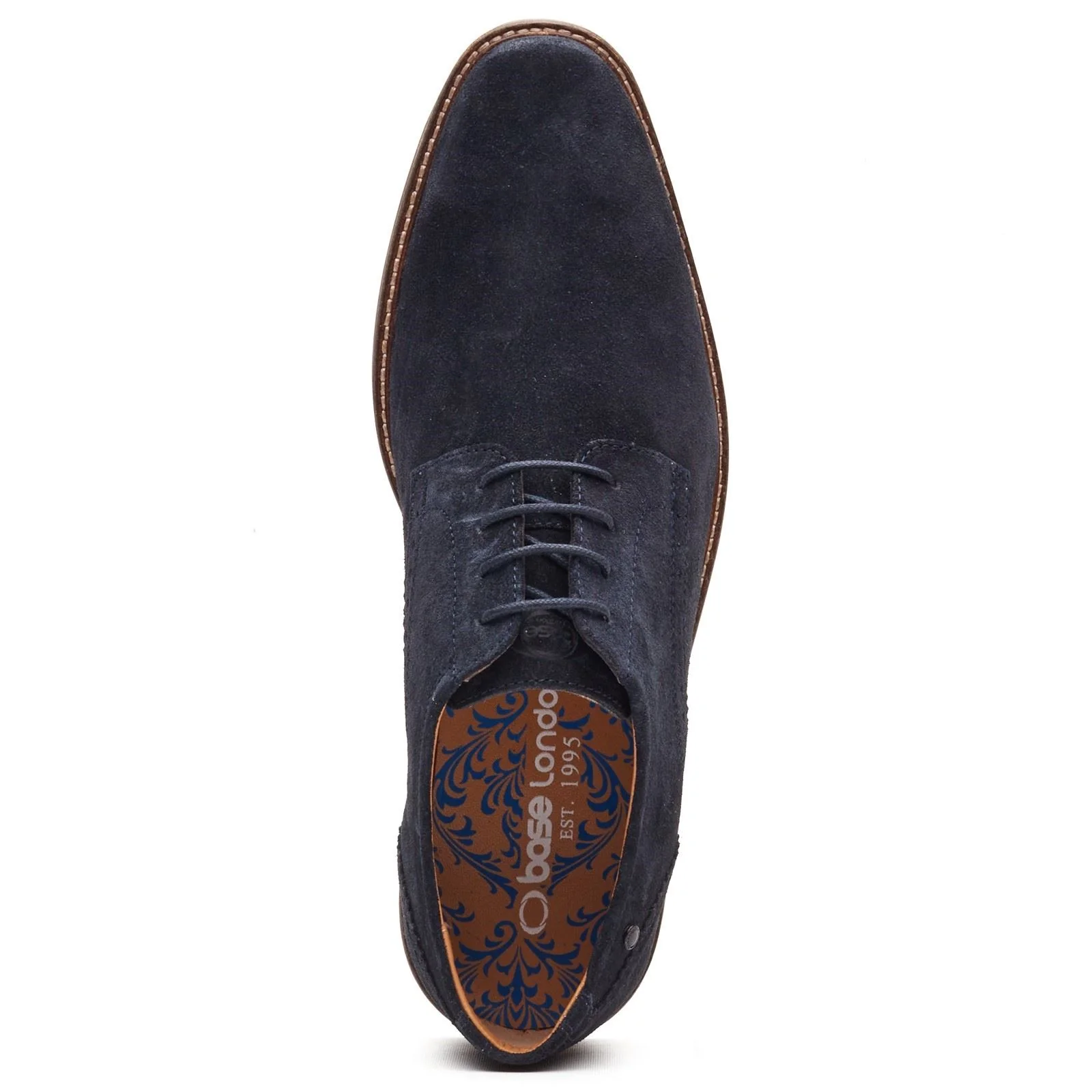 Base London Eton Lace Up Leather Men's Navy Lace-Up Shoes - Image 4