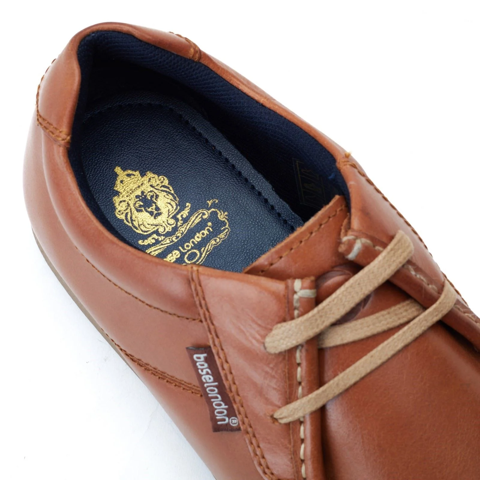 Base London Event Leather Men's SMU Tan Lace-Up Shoes - Image 6