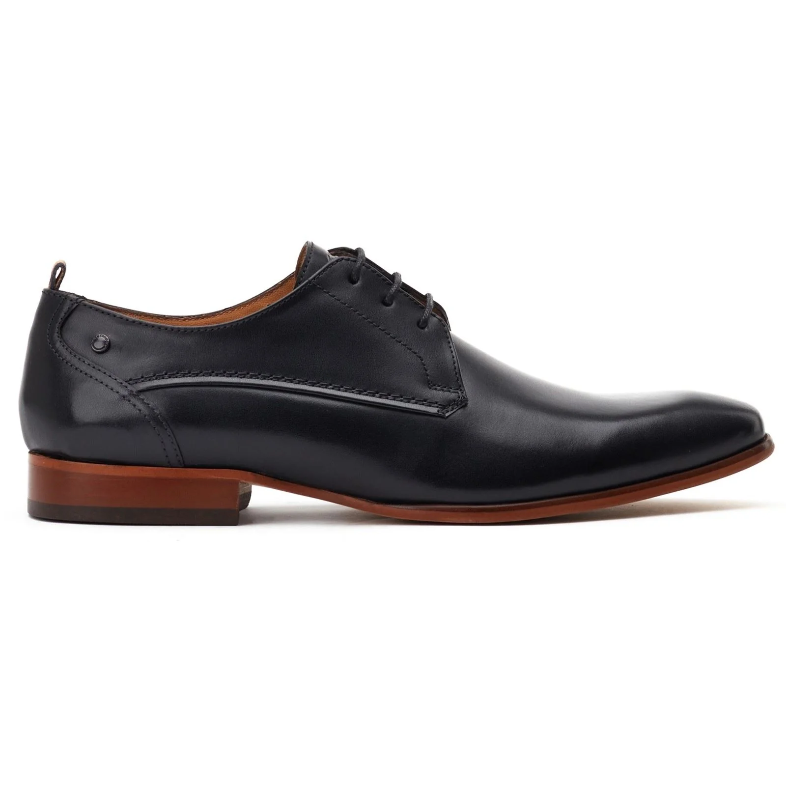 Base London Gambino Excel Leather Men's Black Lace-Up Shoes - Image 5