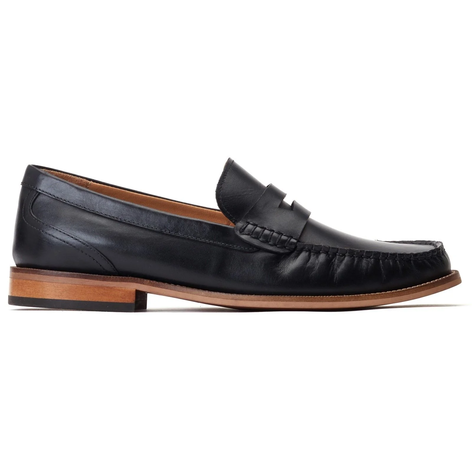 Base London Men's Garfield Penny Loafer in Black - Image 4