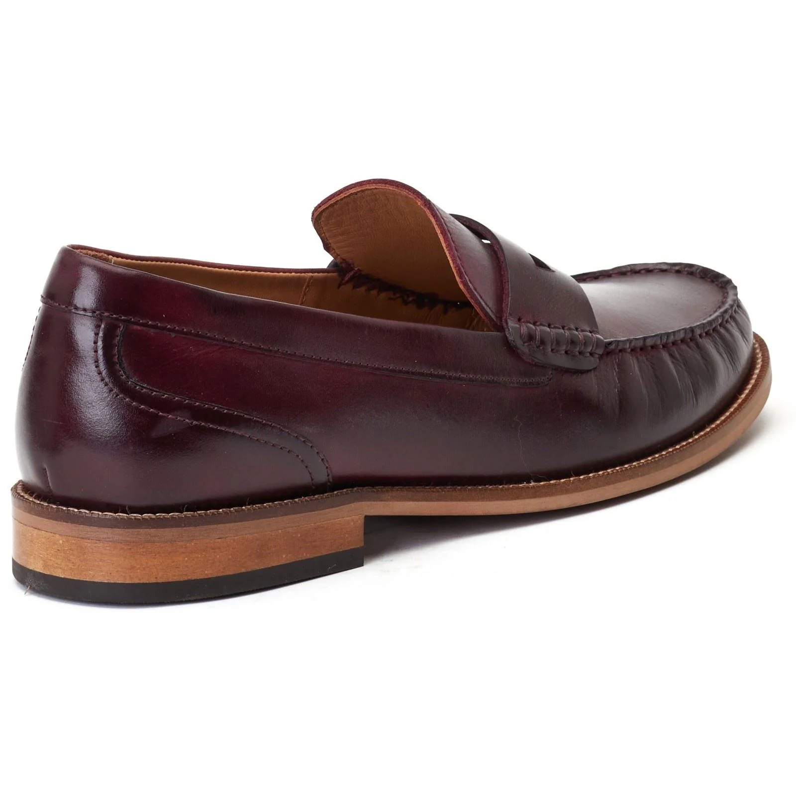 Base London Men's Garfield Penny Loafer in Bordo - Image 2