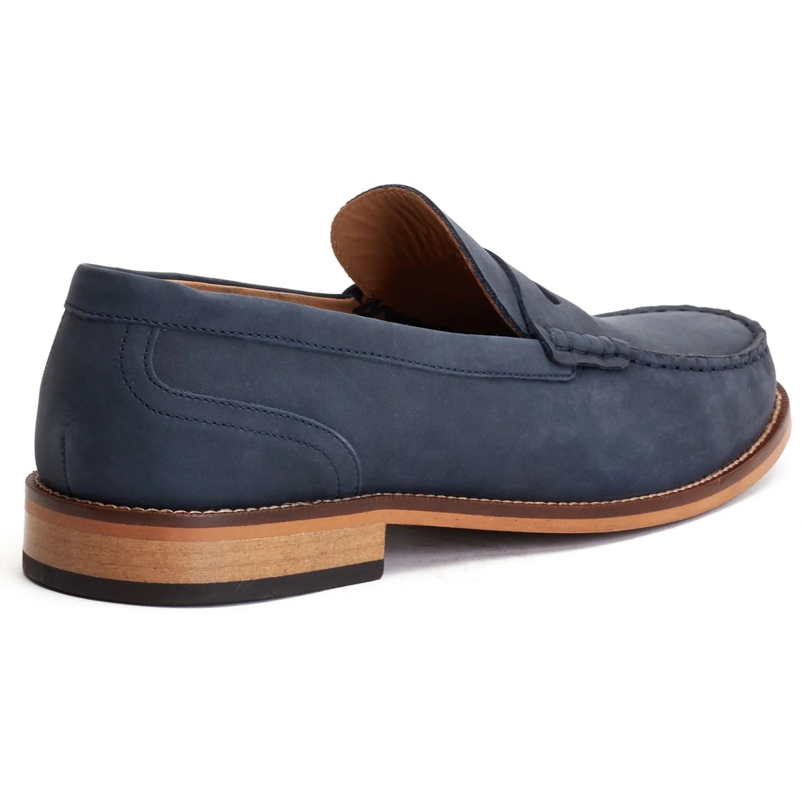 Base London Men's Garfield Penny Loafer in Navy - Image 2