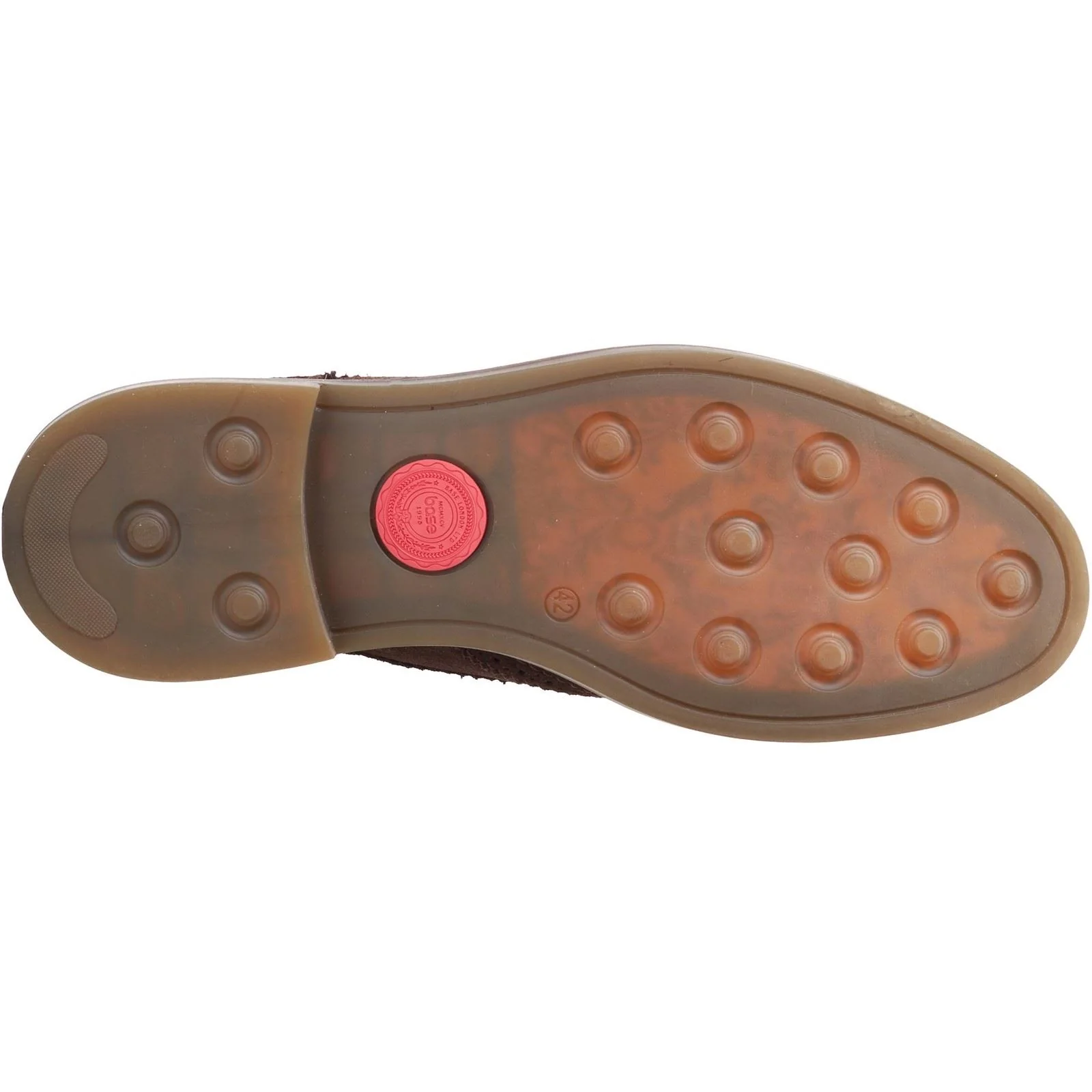 Base London Men's Hatfield Brogue Shoe in Burnt Brown - Image 3