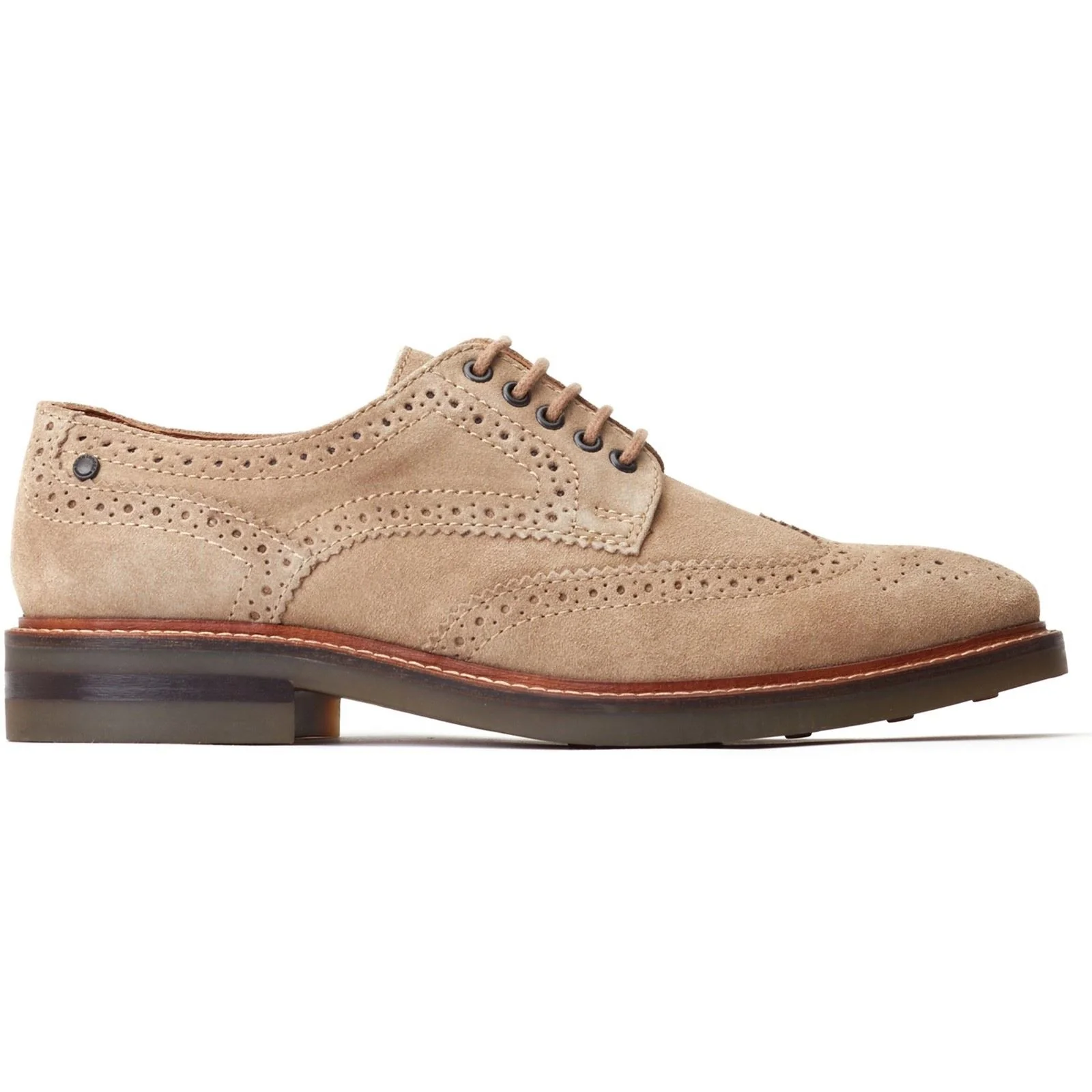 Base London Men's Hatfield Brogue Shoe in Sand - Image 5