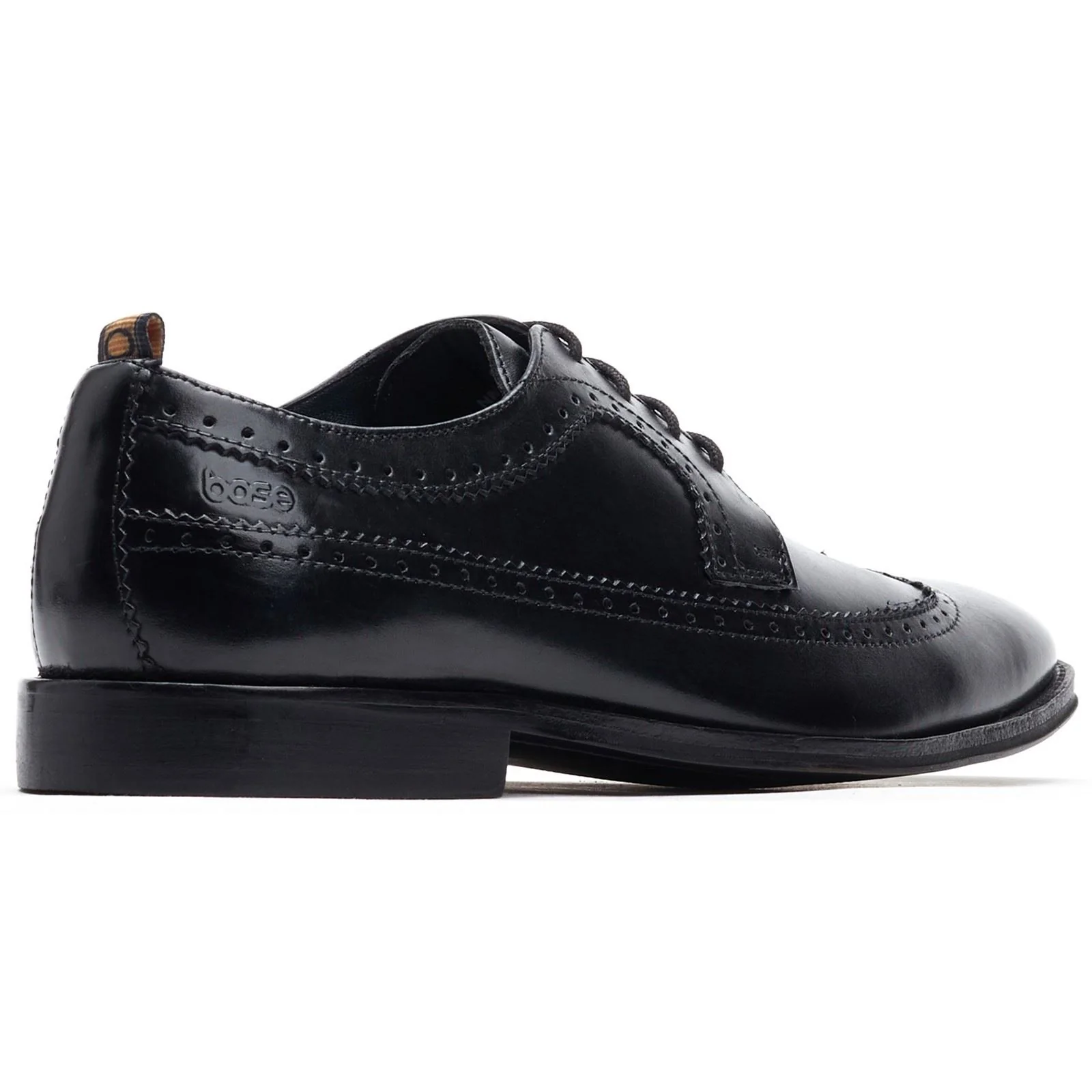 Base London Havisham Leather Men's Black Brogues Shoes - Image 2