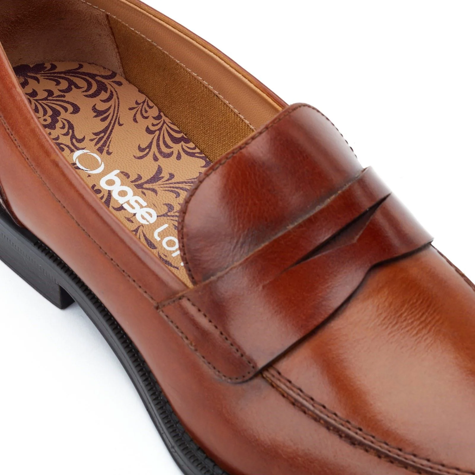 Base London Men's Kennedy Slip On Loafer in Burnt Tan - Image 6