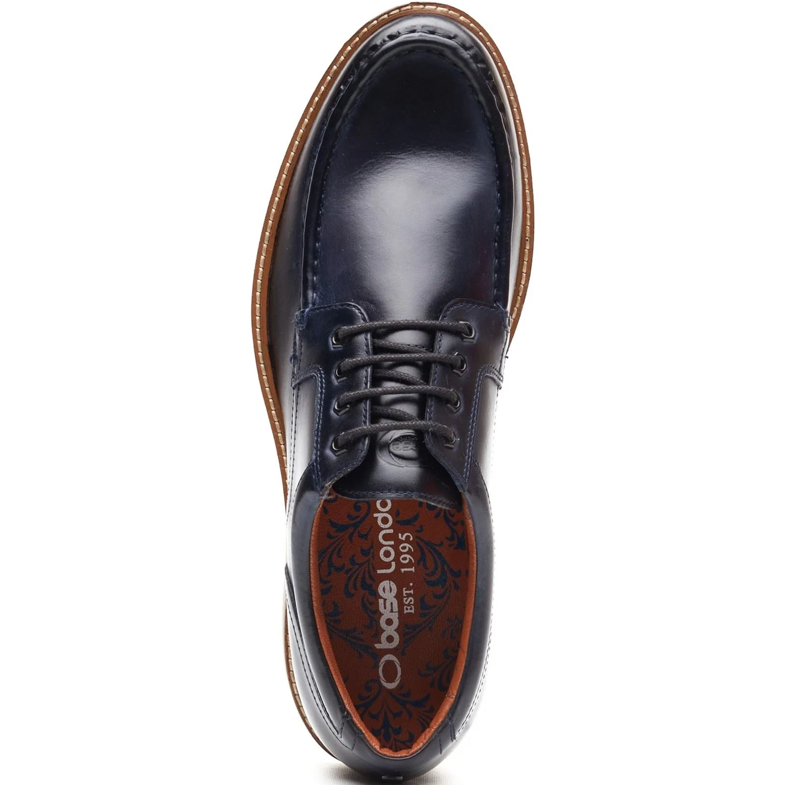 Base London Langdon Leather Men's Navy Boat Shoes - Image 4